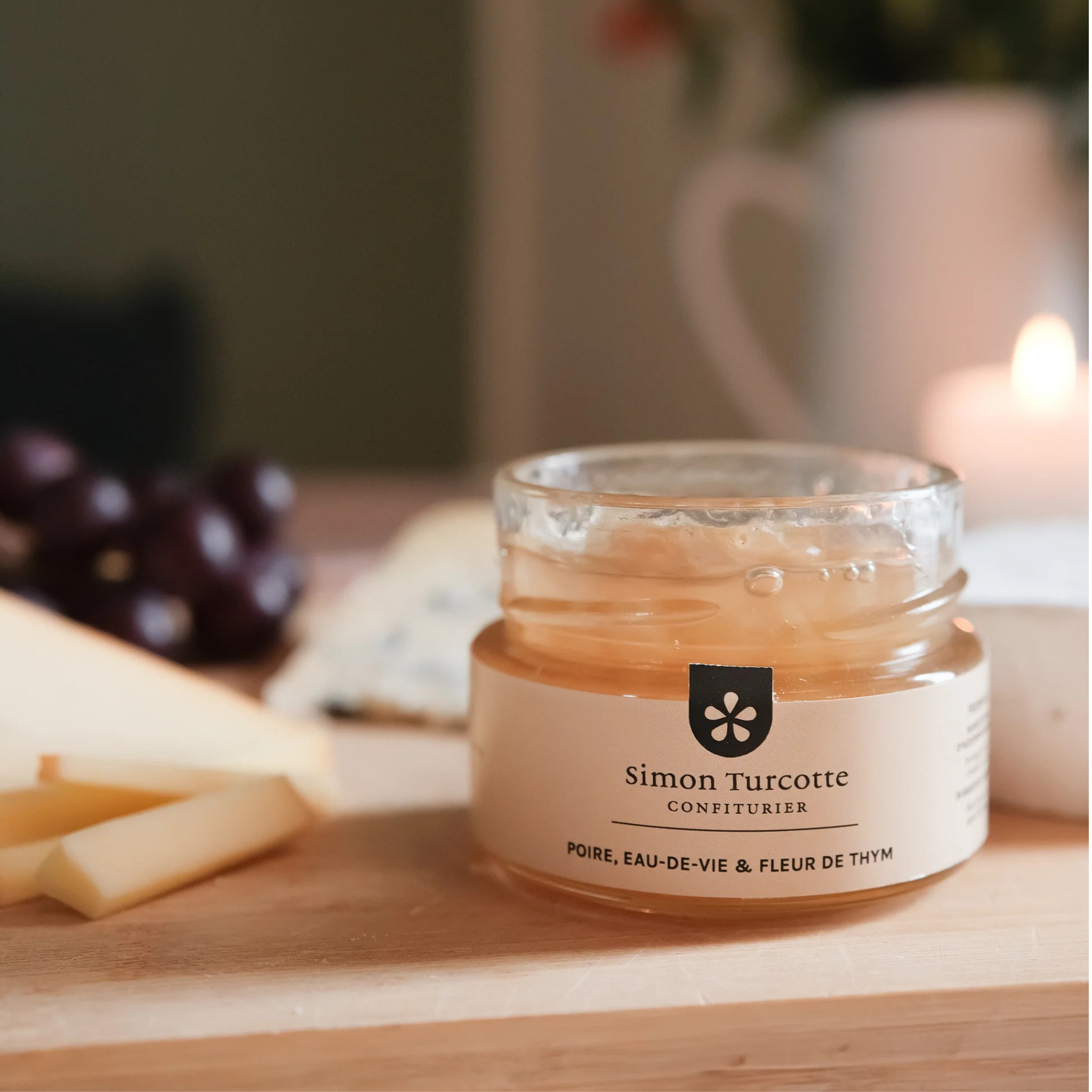 Pear, brandy and thyme flower cheese jam 125 ml - Simon Turcotte Jam Maker