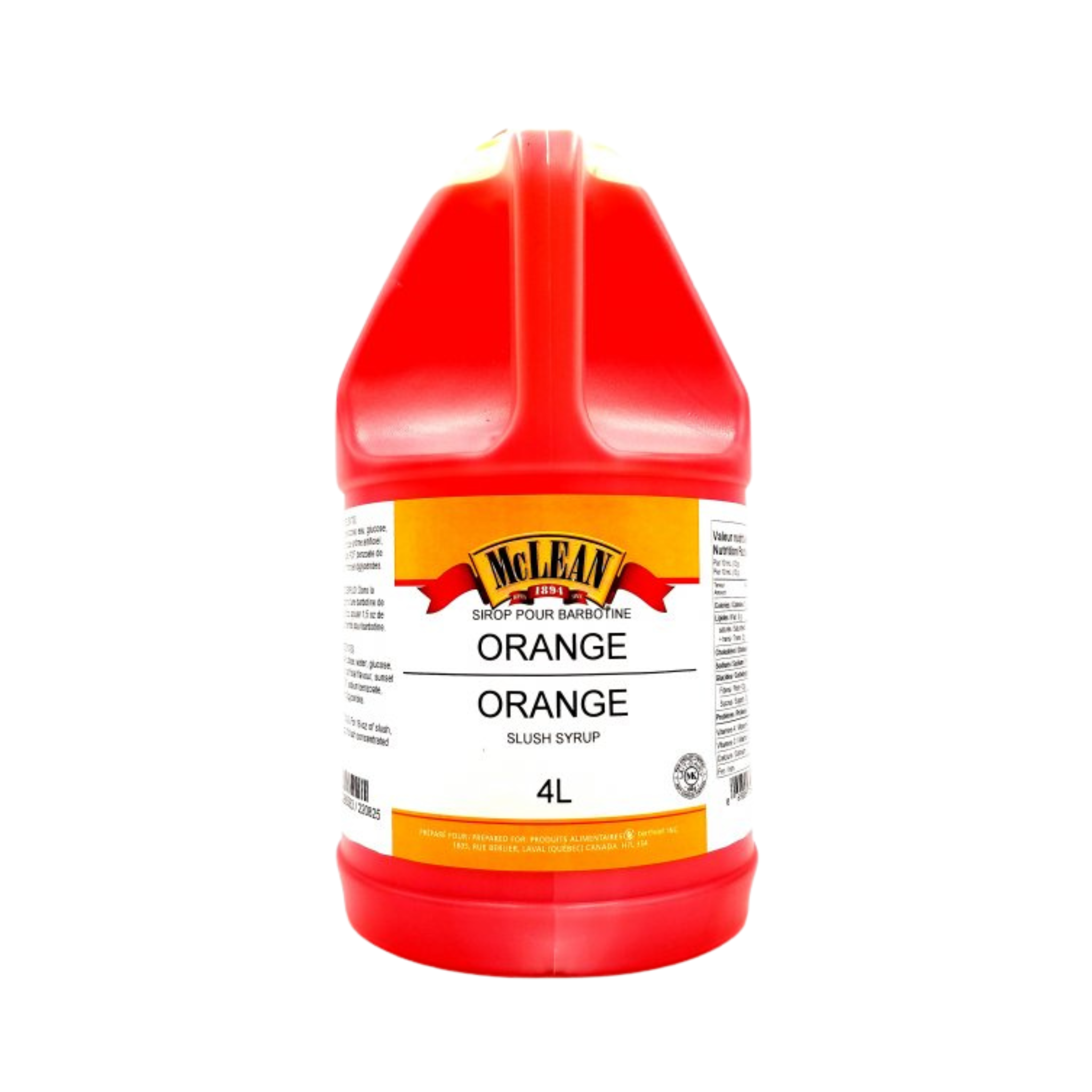 Slushie Syrup Orange 4 L - McLean