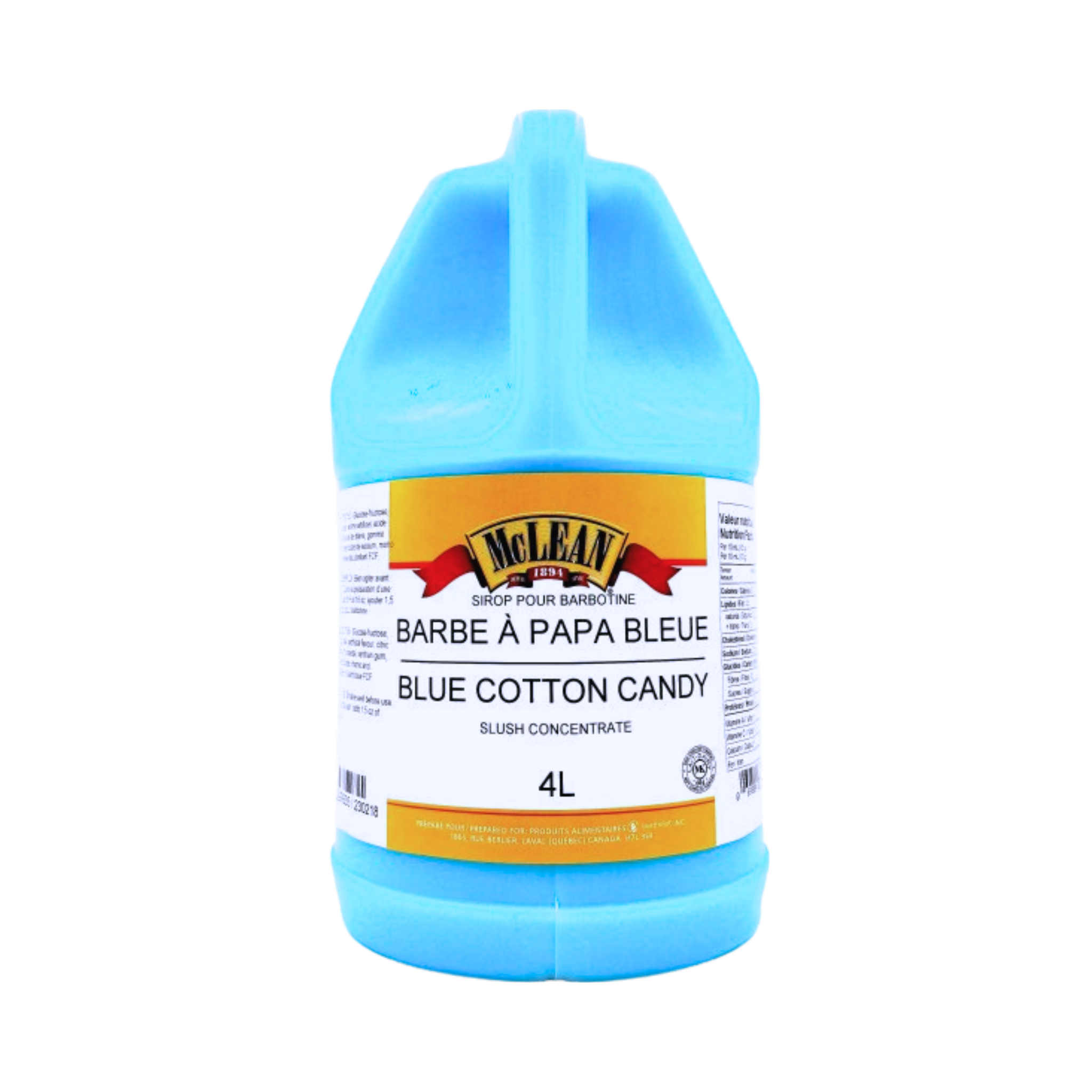 Blue Raspberry Cotton Candy Slushie Syrup 4 L - McLean