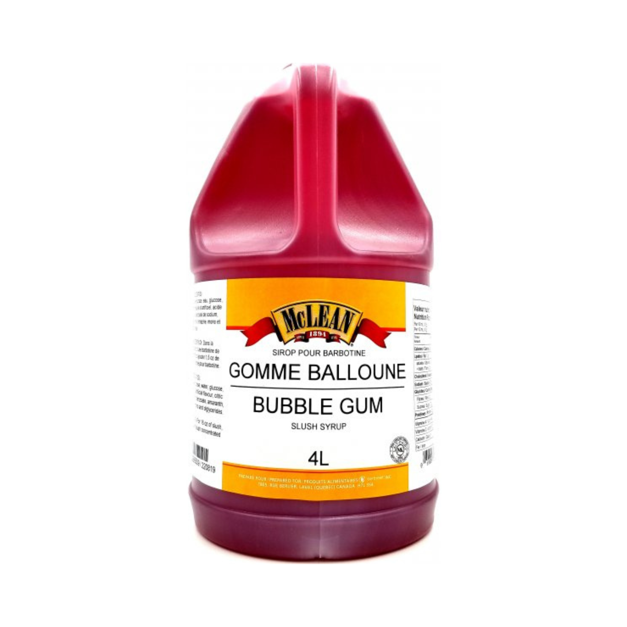 Slushy Syrup Bubble Gum 4 L - McLean
