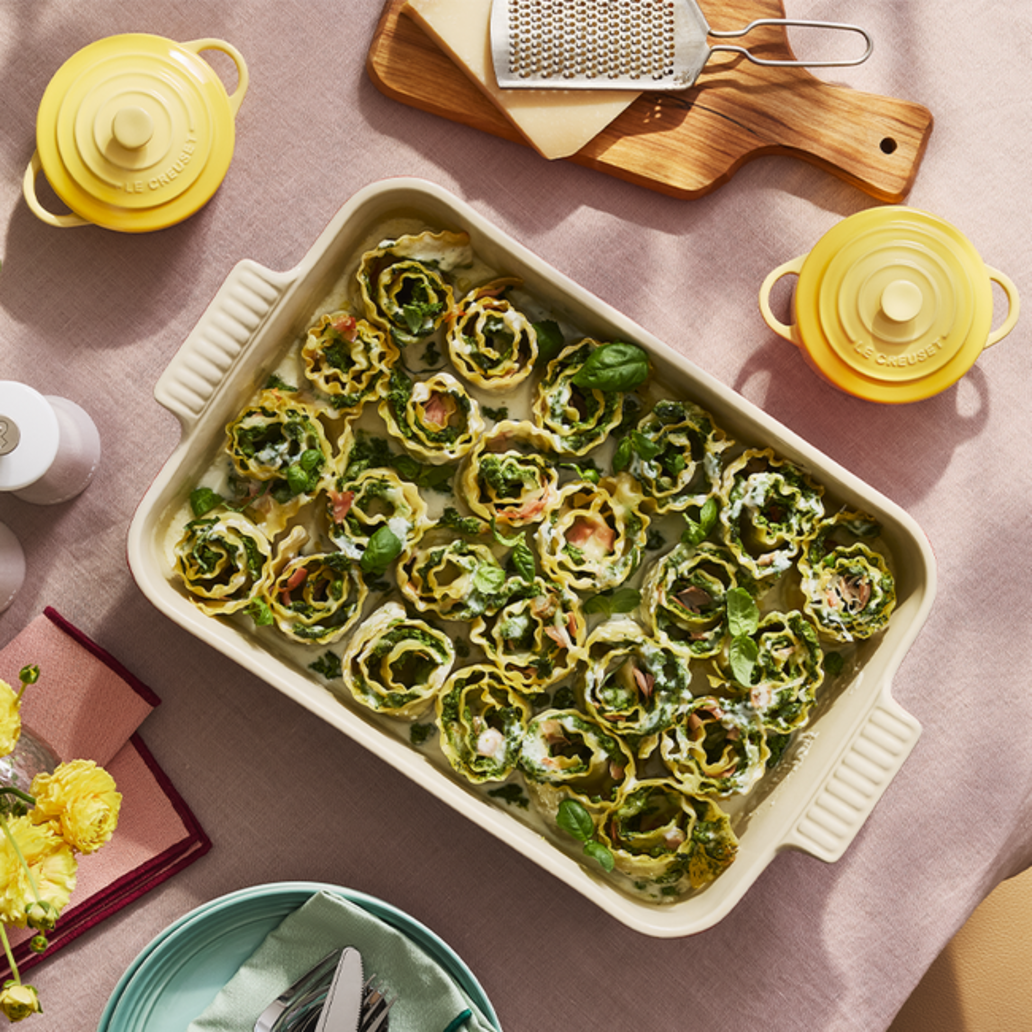 Plat rectangulaire profond Meringue 6,3 L - Le Creuset 