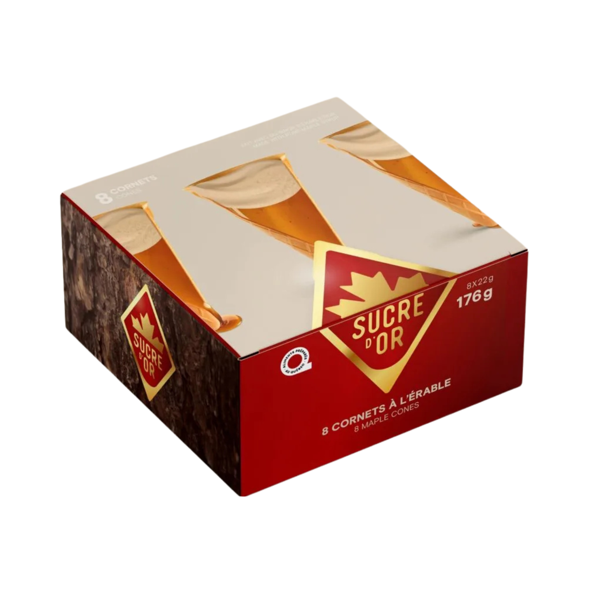 Boîte de 8 cornets à l'érable - Sucre d'Or