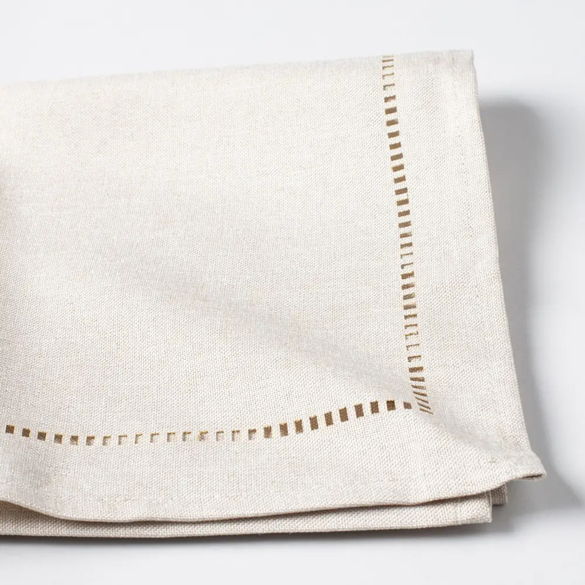 Ensemble de 4 serviettes de table effet lin 