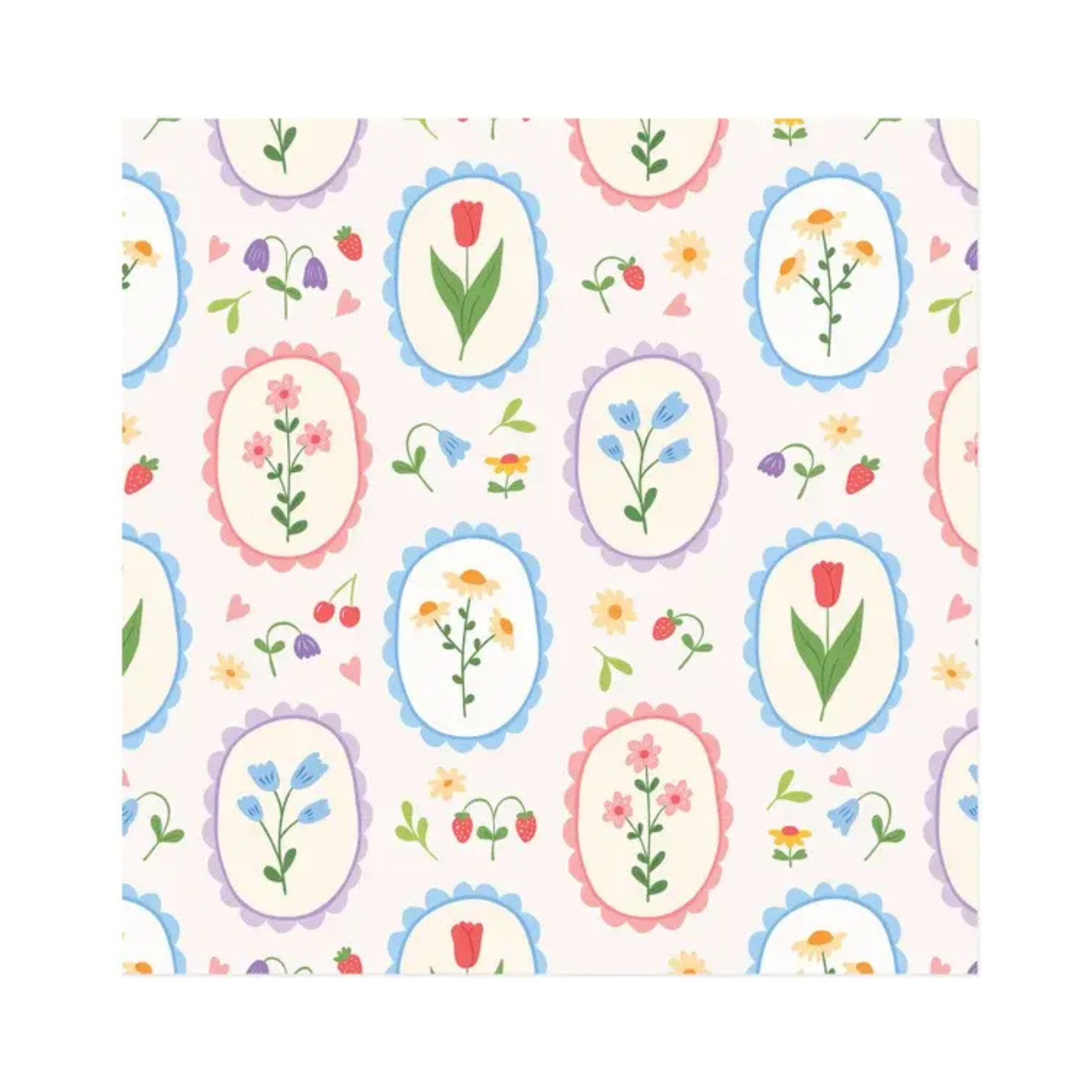 Ensemble de 20 serviettes en papier Motif Floral 