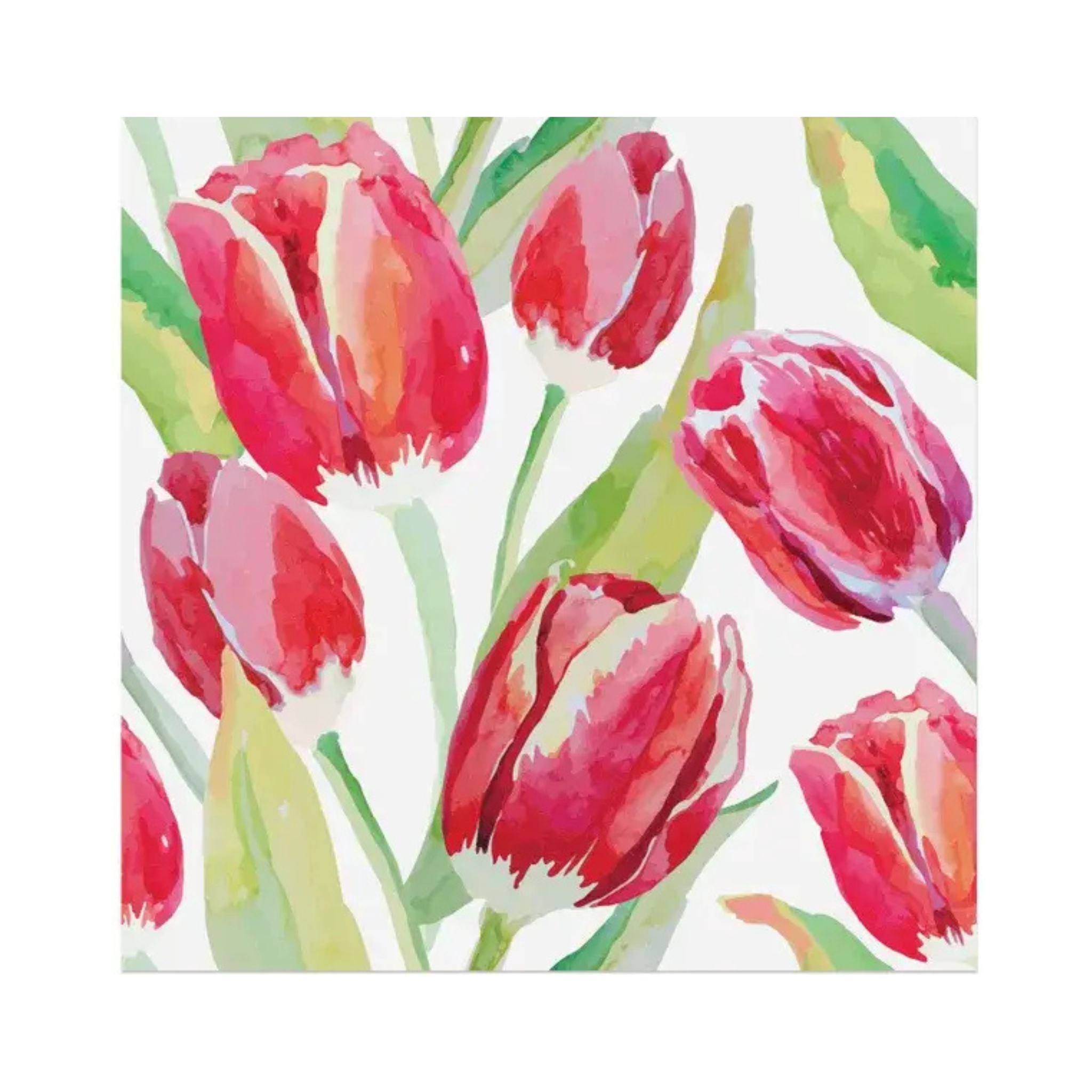 Ensemble de 20 serviettes en papier Tulipes 