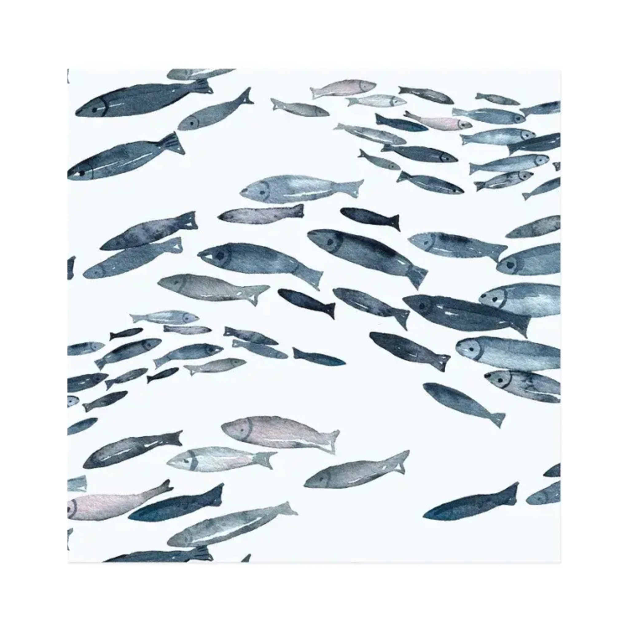 Ensemble de 20 serviettes en papier Poissons 