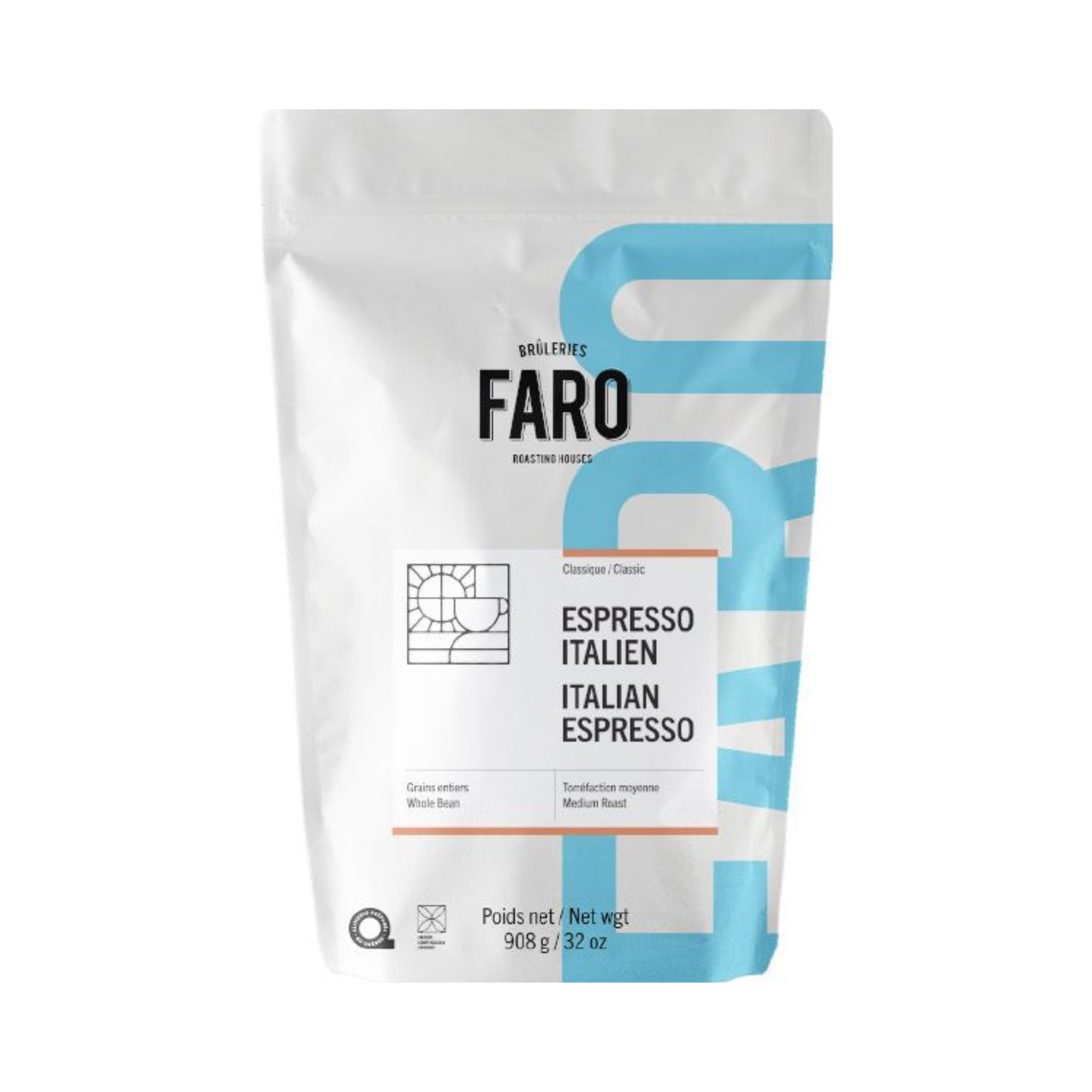 Café en grains Espresso italien 908 g - Faro 