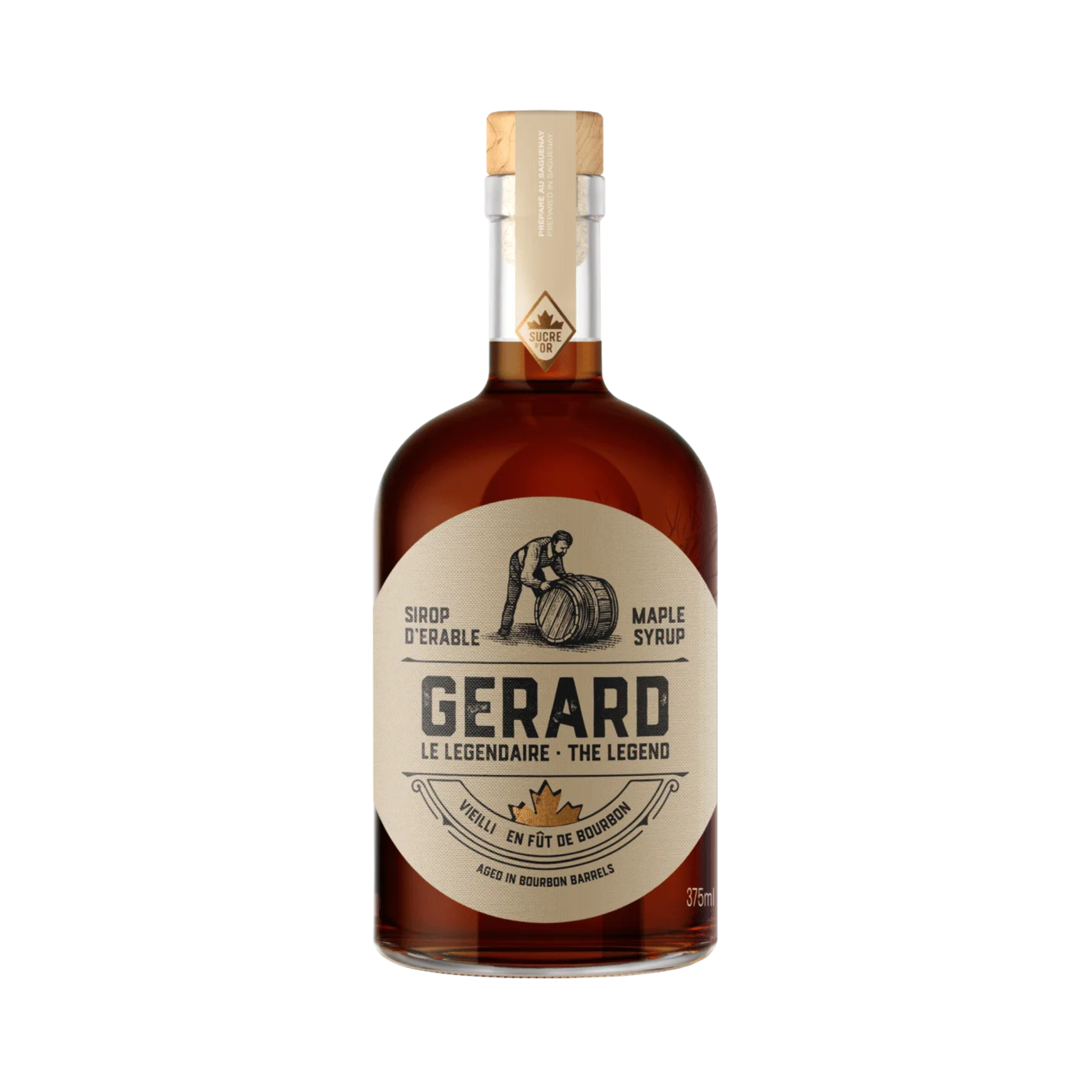 Sirop d’érable vieilli en fût de bourbon Gerard 375 ml – Sucre d’Or 