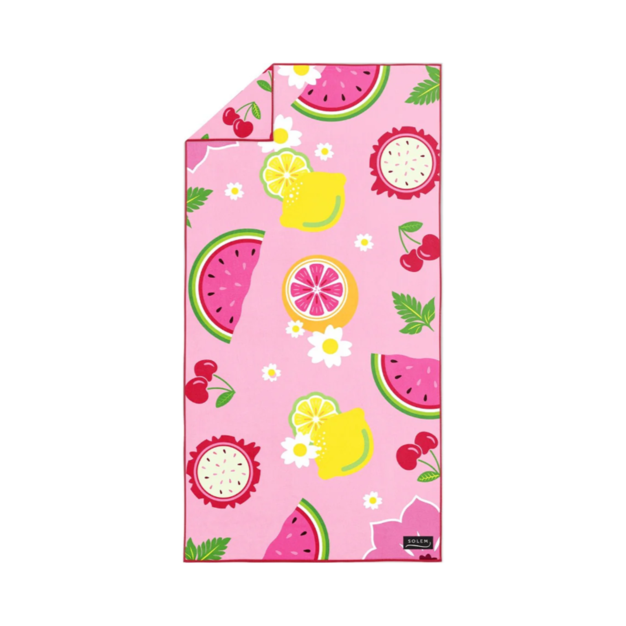 Serviette de plage en microfibre Salade de fruits XL - Solem