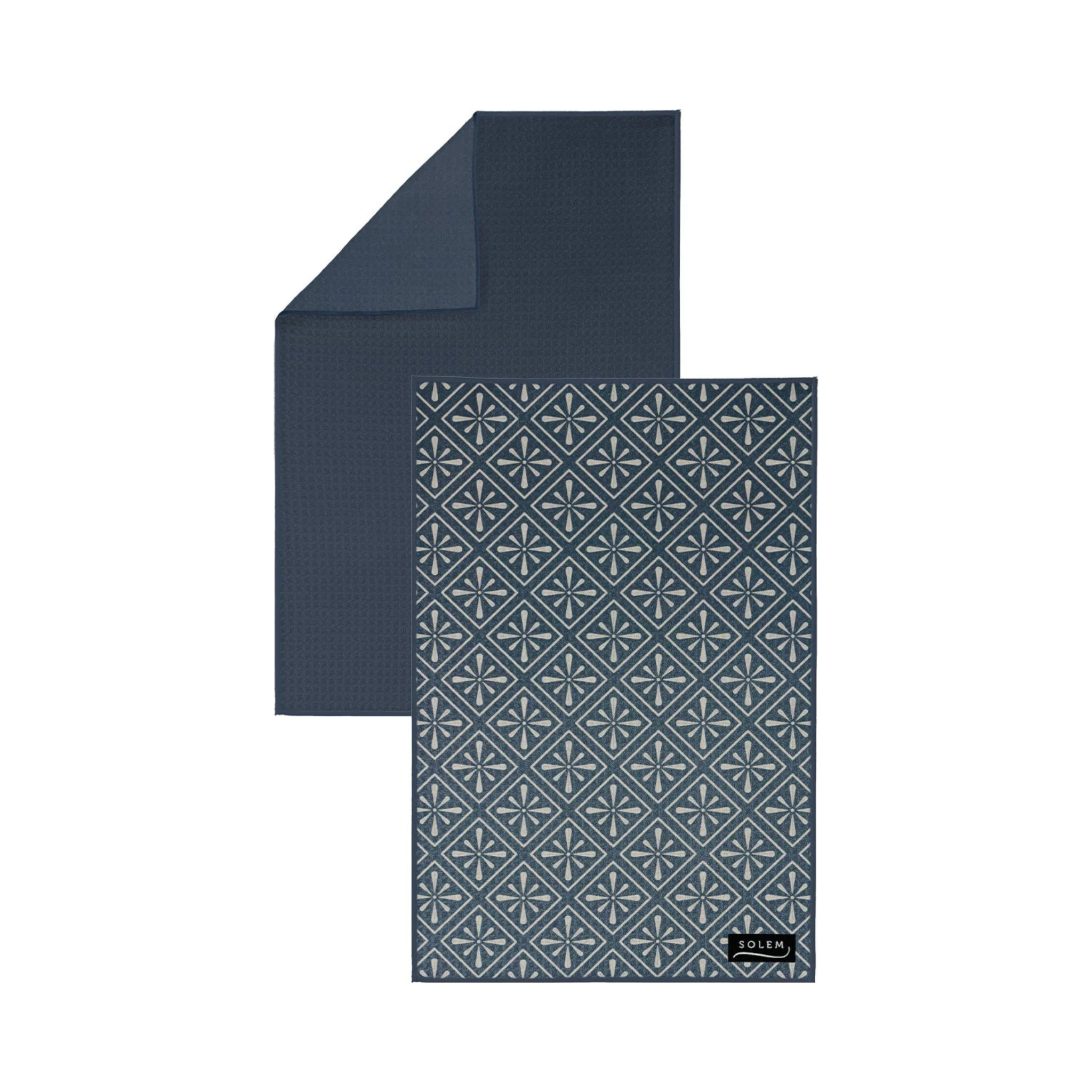 Ensemble de 2 serviettes à main Carreaux Chic - Solem 