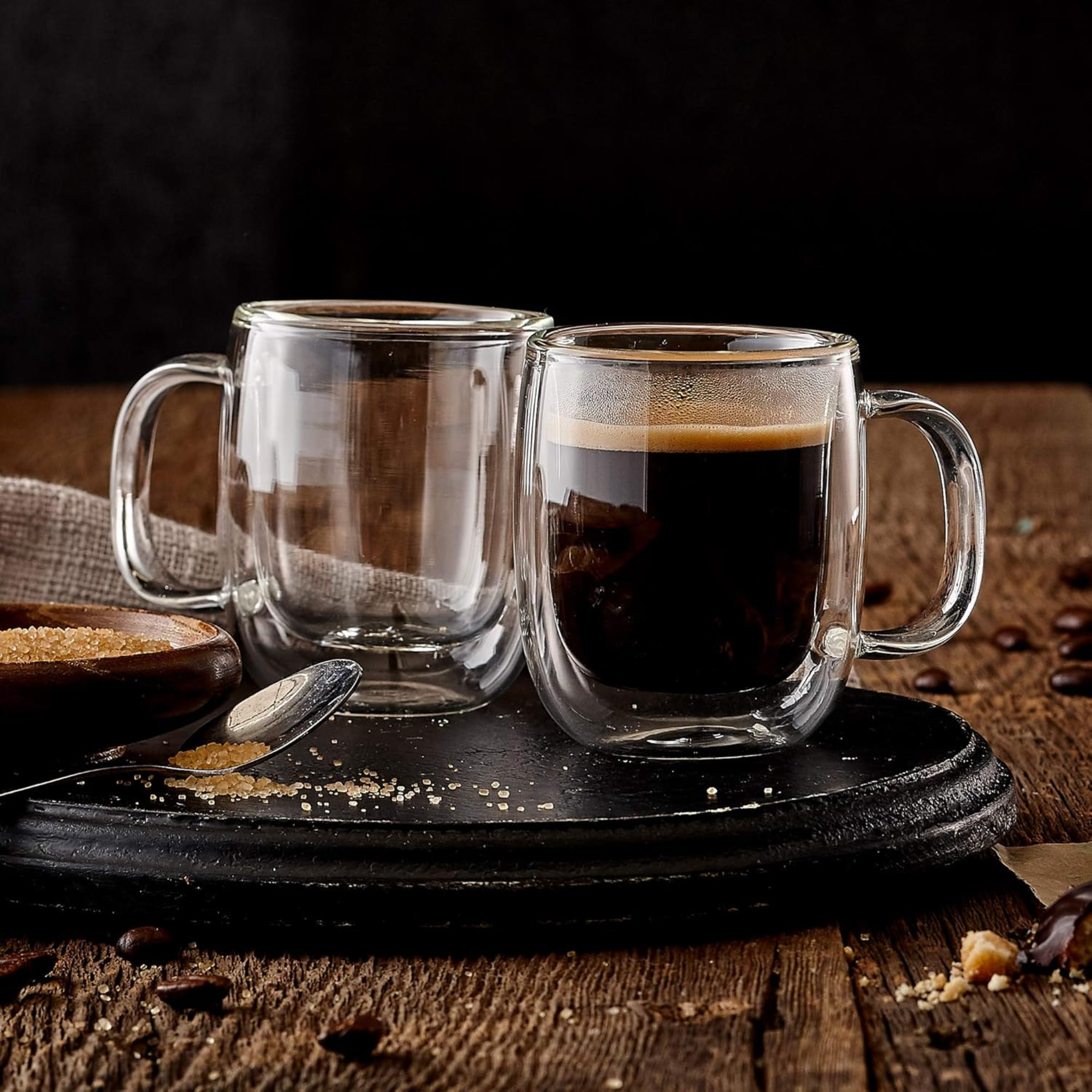 Ensemble de 2 tasses à cappuccino double paroi 80 ml - Safdie 