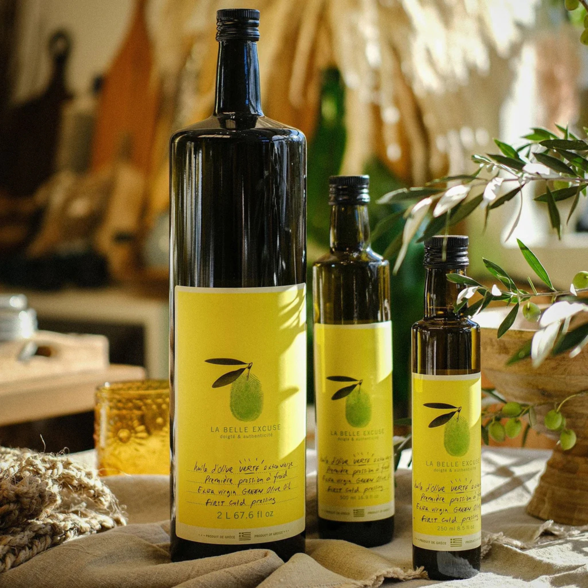 Huile d'olive verte extra vierge 1 L - La Belle Excuse