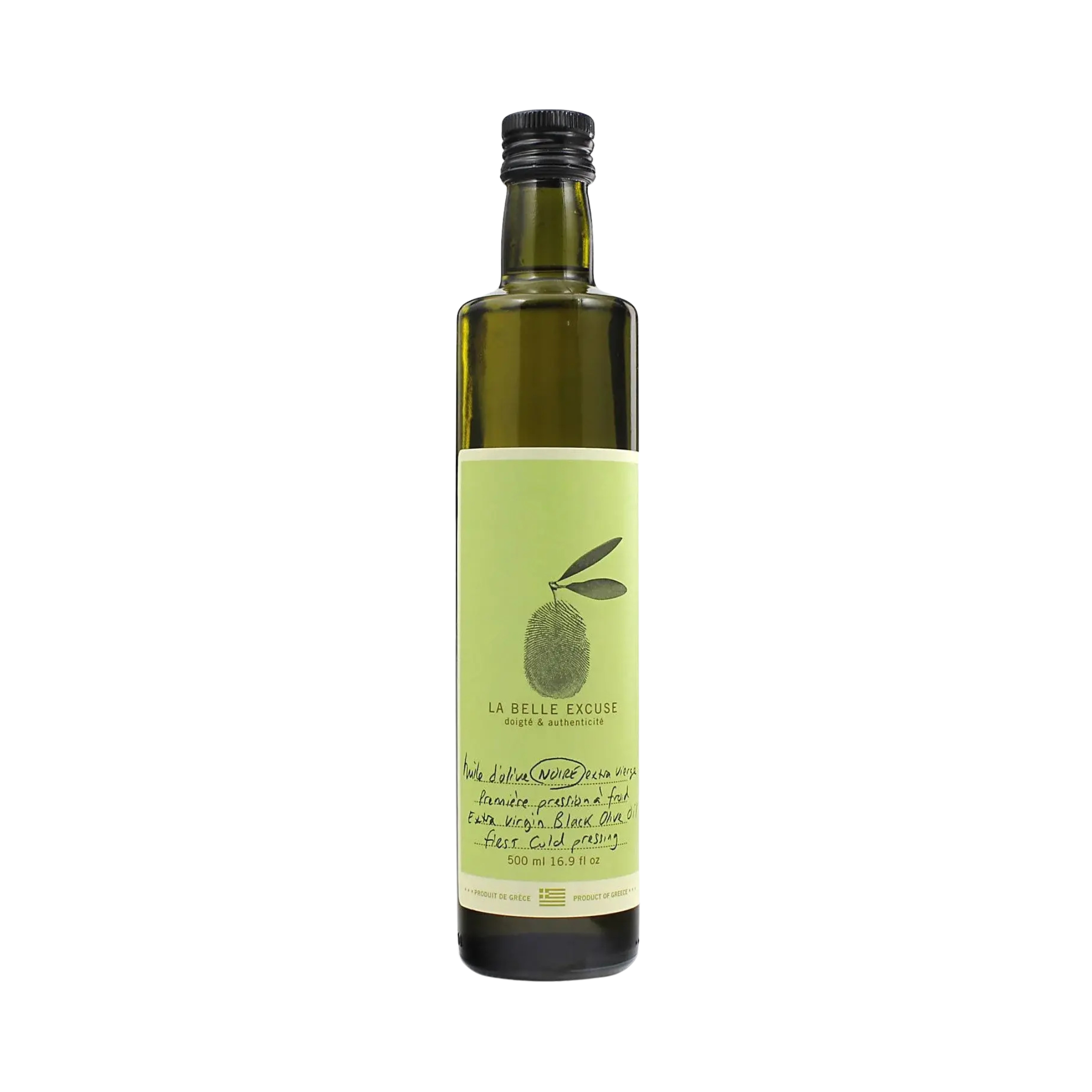 Huile d'olive noir extra vierge 500 ml - La Belle Excuse