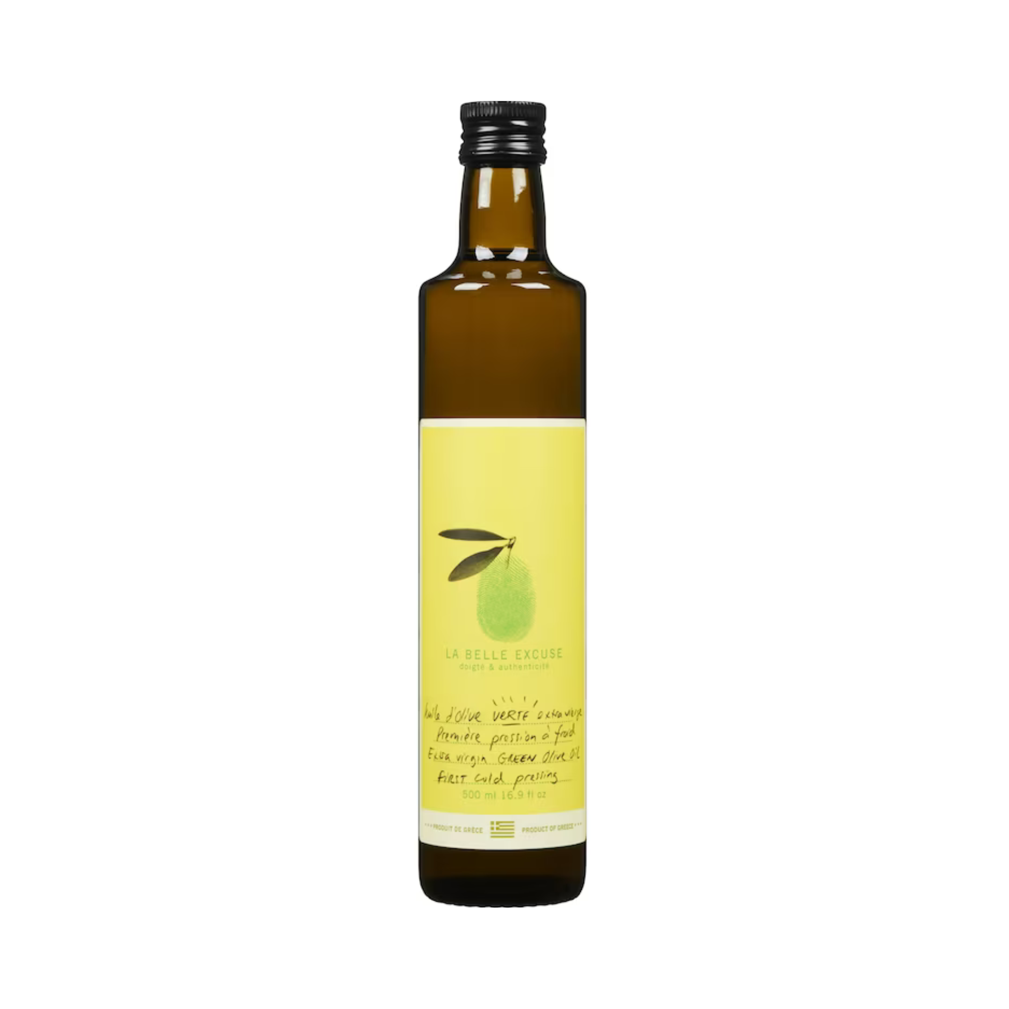 Huile d'olive verte extra vierge 500 ml - La Belle Excuse