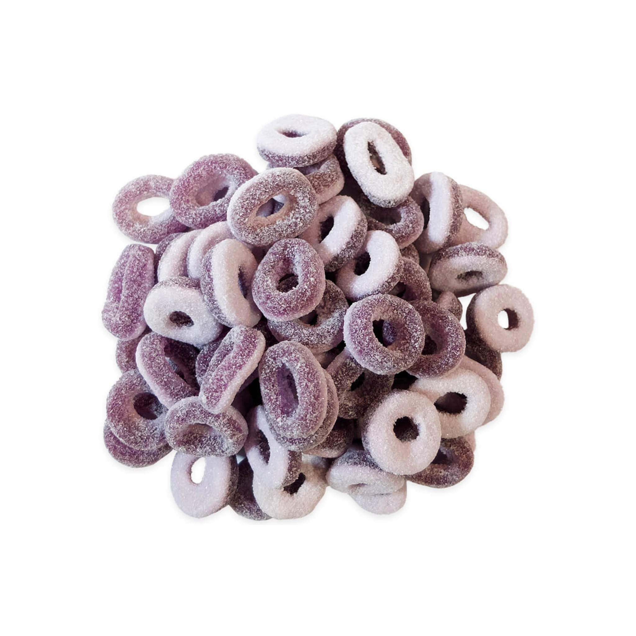 Huer 1 kg Sour Grape Mini Rings Candy