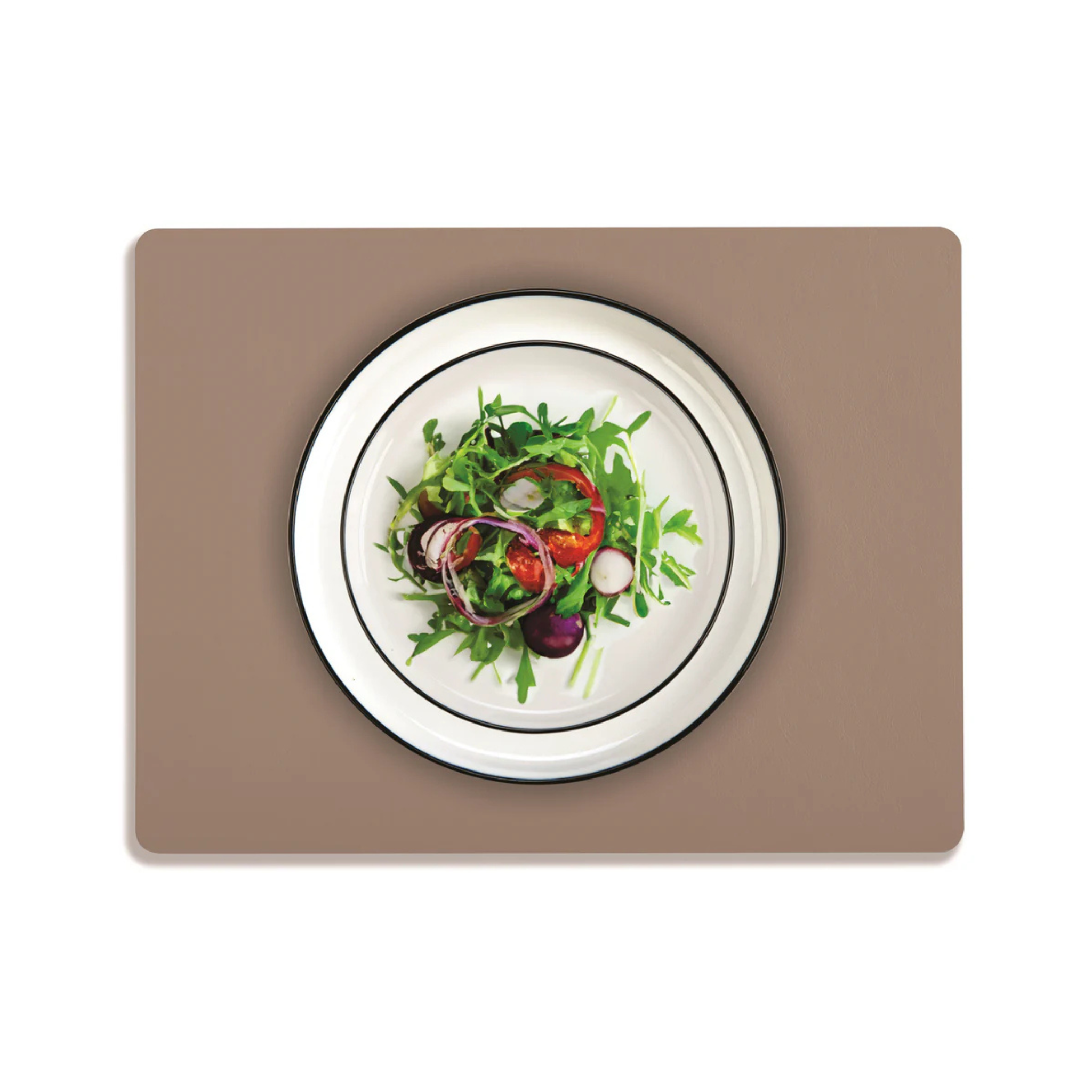 Napperon en cuir brun 33 x 45 cm