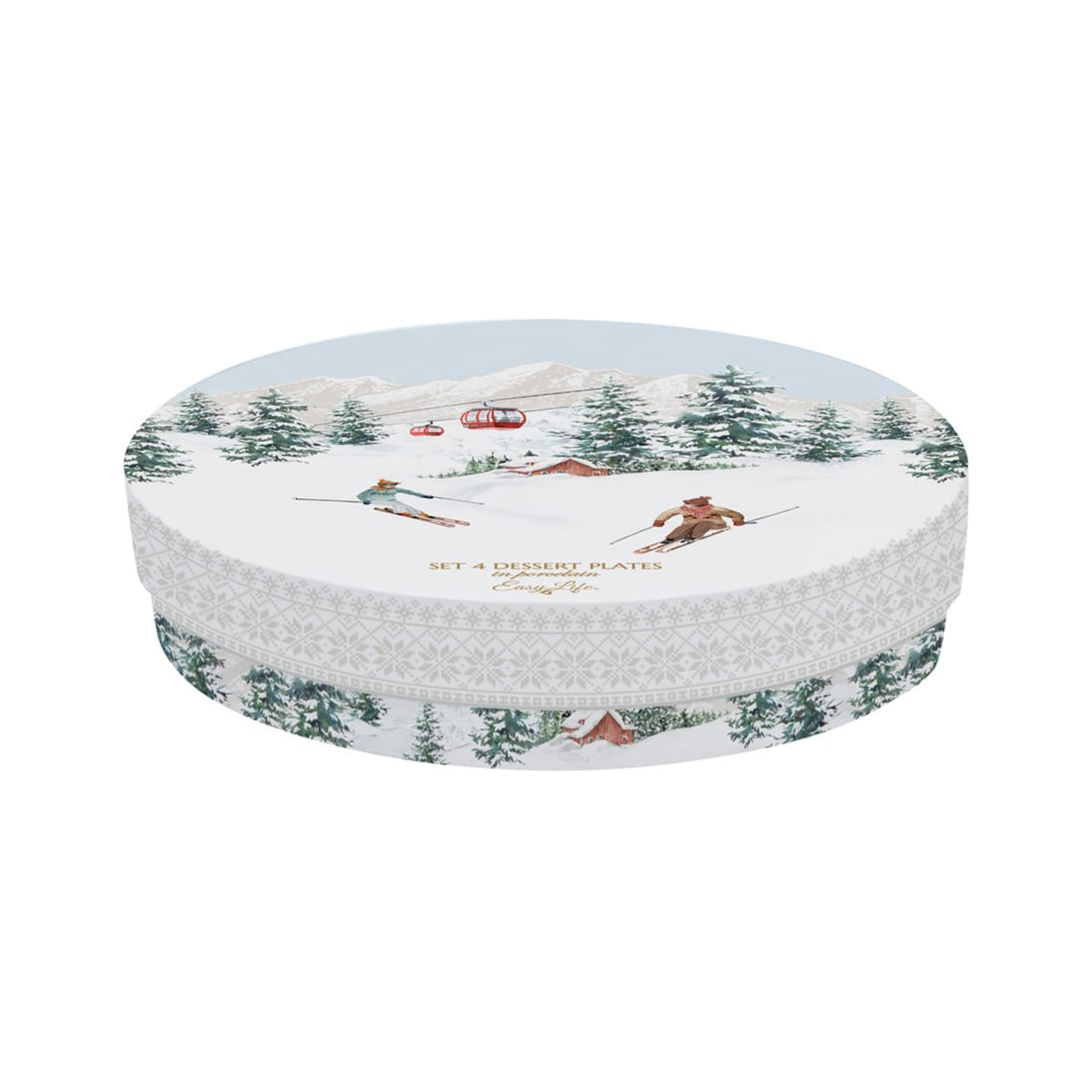 Ensemble de 4 assiettes Chalet 19 cm