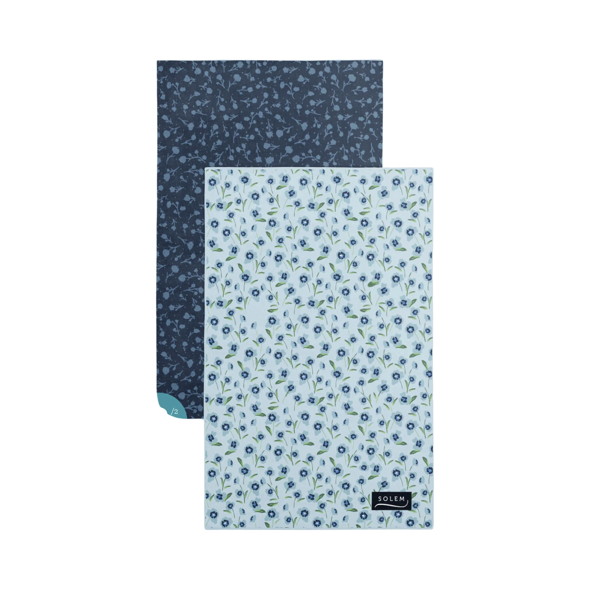 Ensemble de 2 linges à vaisselle Inspiration Fleurie - Solem 