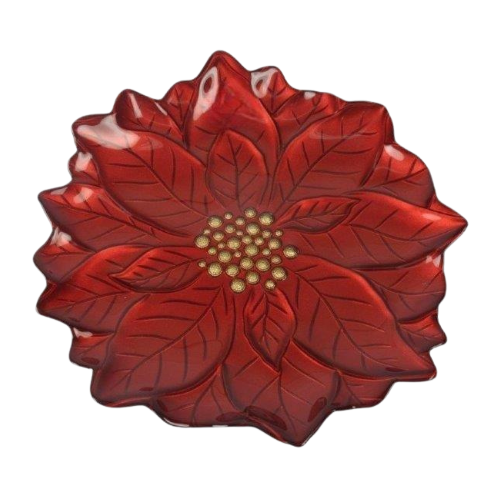 Red Poinsettia Plate 23 cm