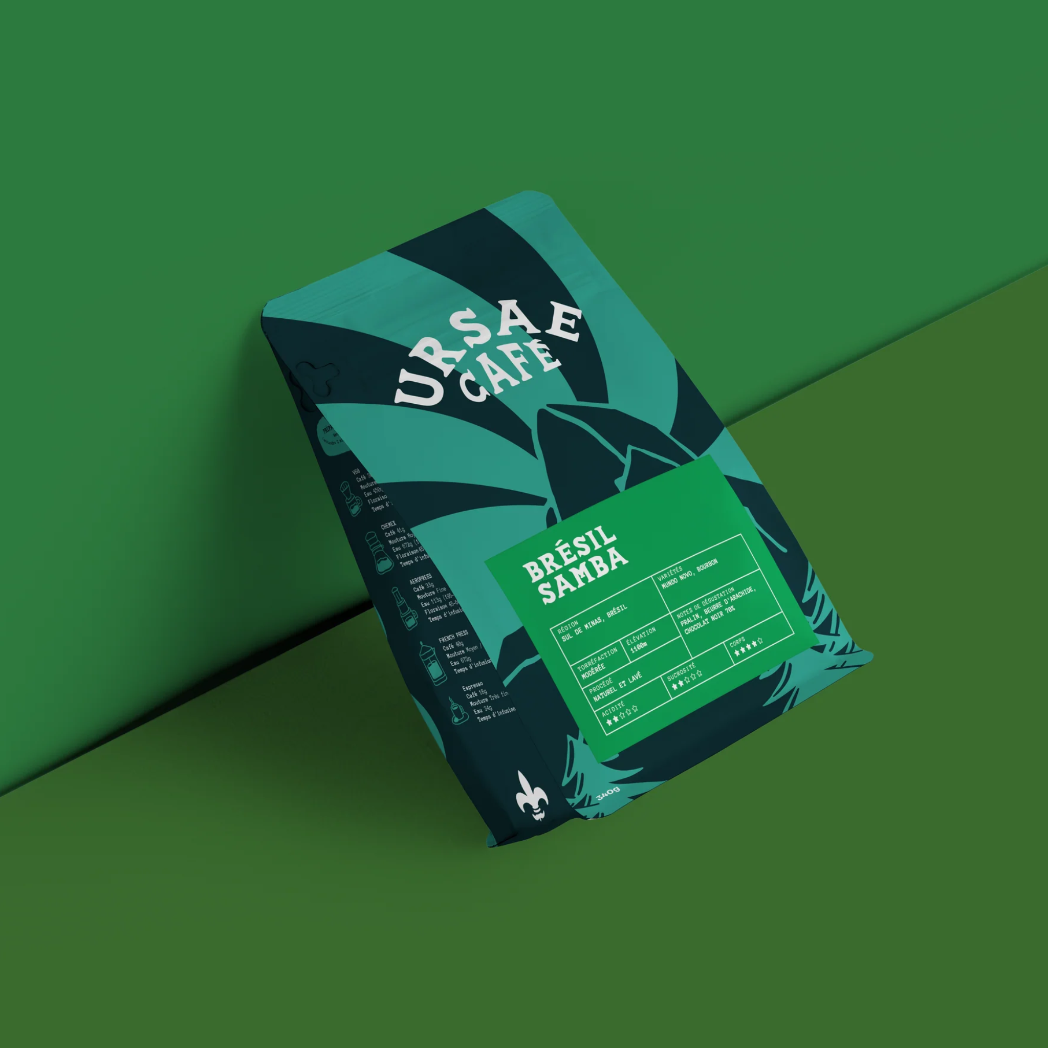 Brazil Samba Whole Bean Coffee 340 g - Ursae