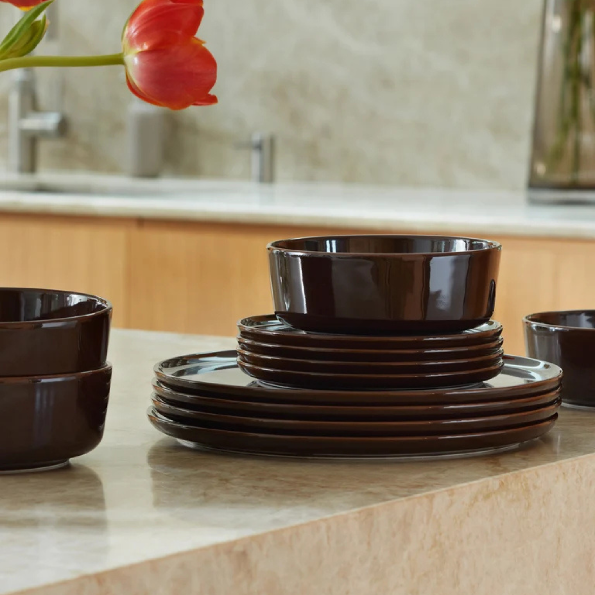 Assiette en porcelaine Collective mocha 17 cm – LSA International