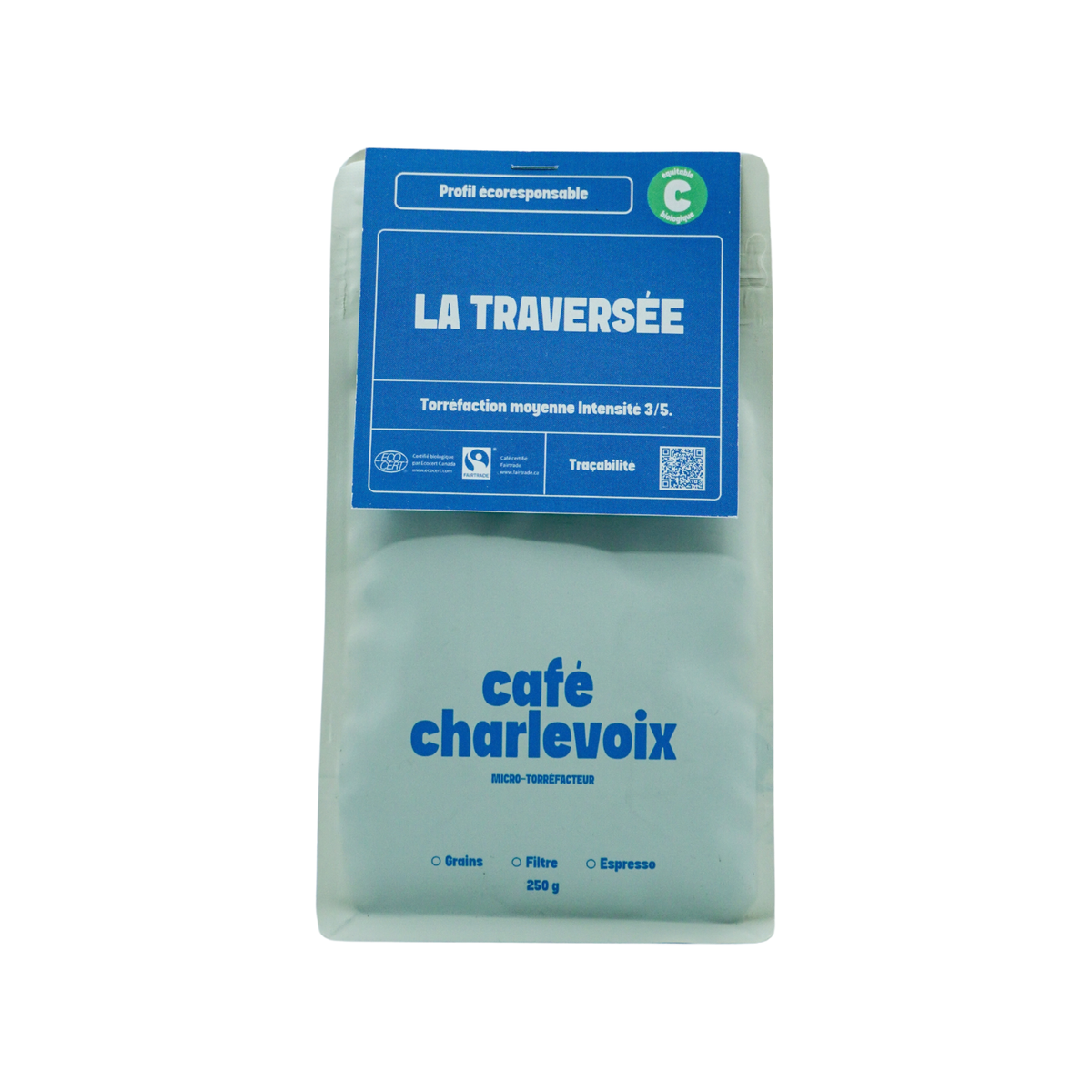 Café en grains La Traversée 250 g - Café Charlevoix