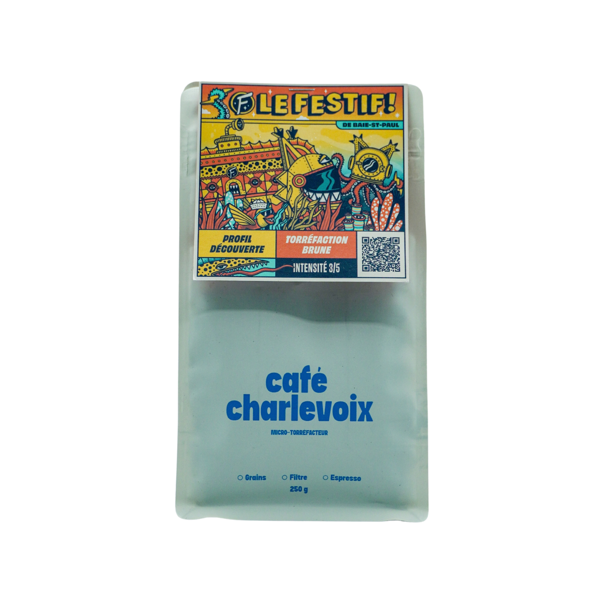 Café en grains Le Festif! 250 g – Café Charlevoix