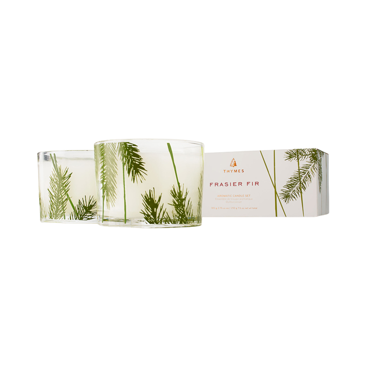 Set of 2 Frasier Fir candles 105 g - Thymes