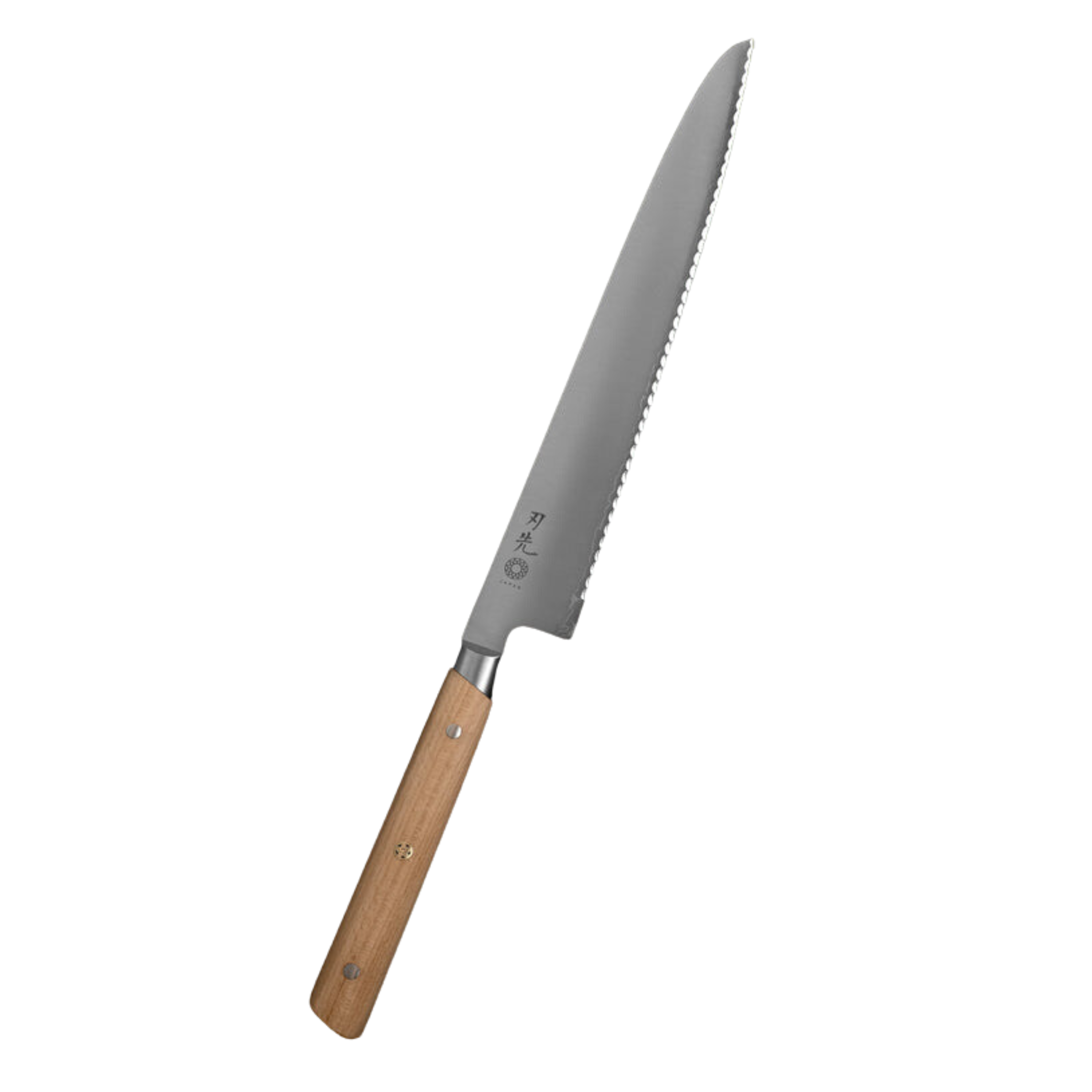 Couteau dentelé manche en bois de hêtre 240mm - Hazaki