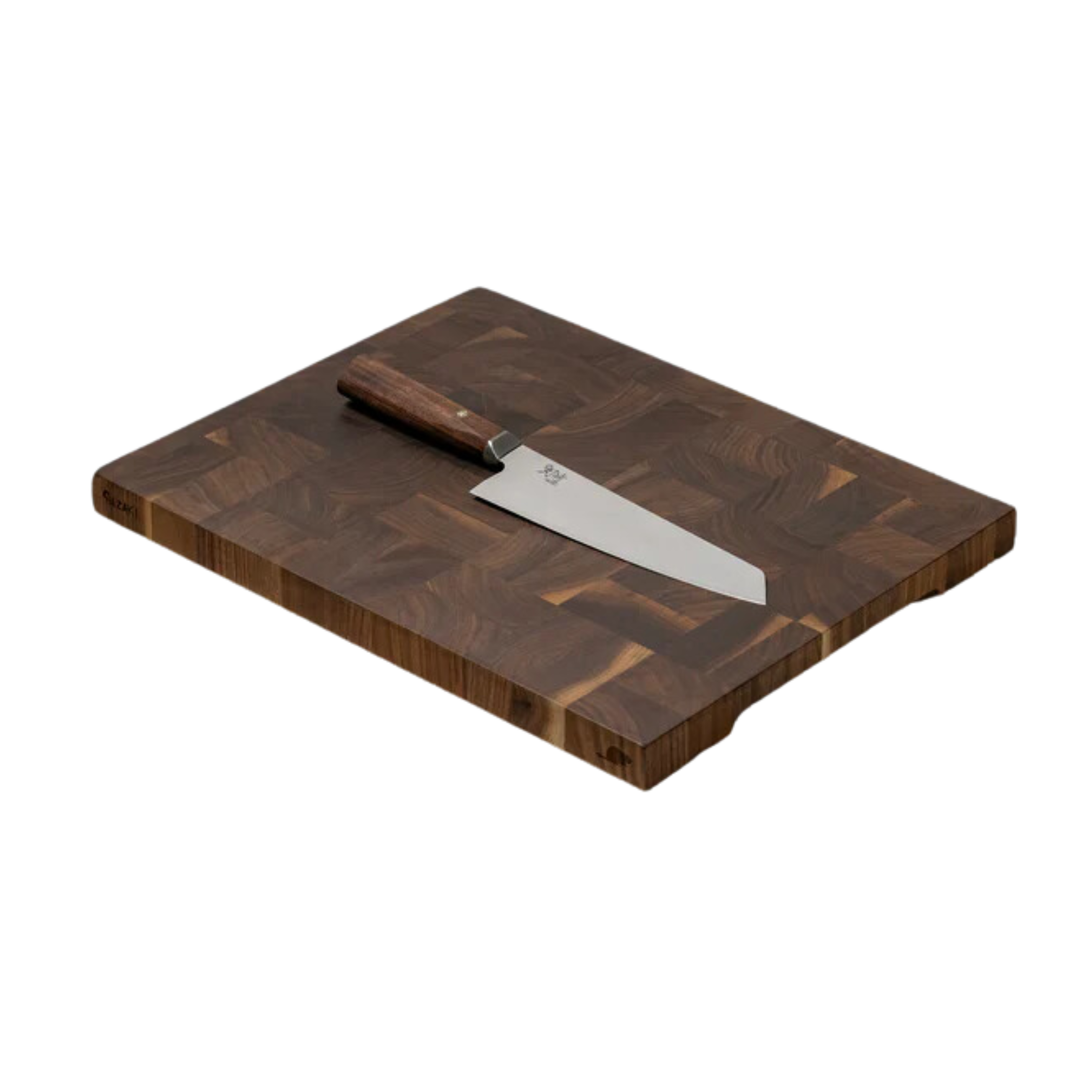 Bloc de boucher en bois de noyer La Castor - Hazaki
