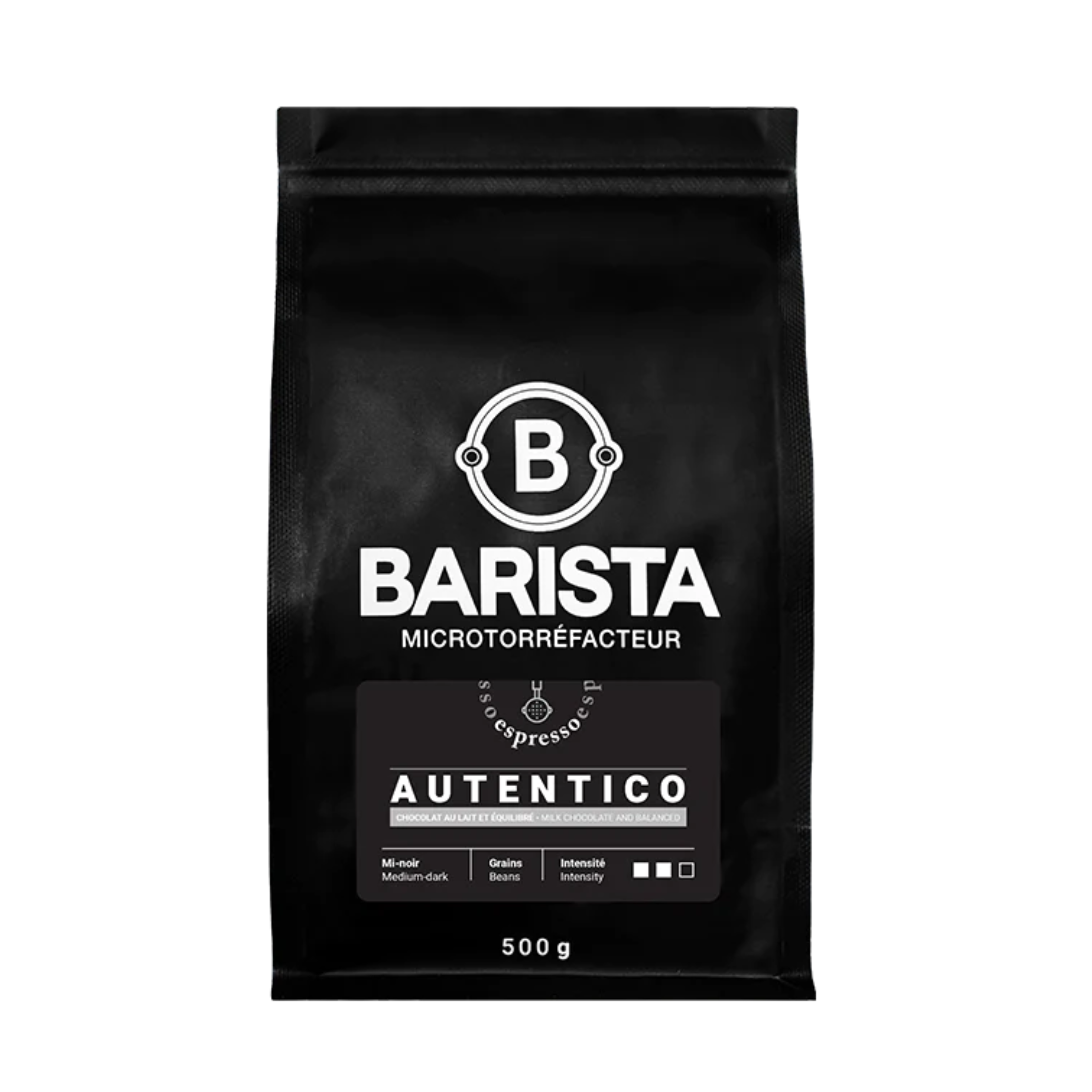 Bag of Autentico Espresso coffee beans 1 Kg - Barista