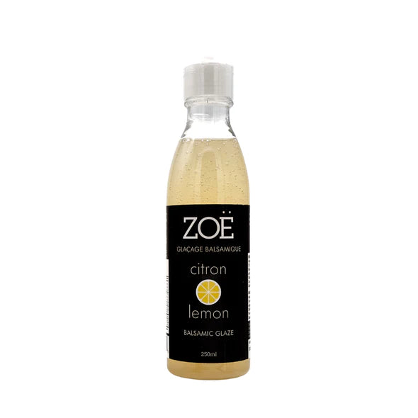 Glaçage balsamique blanc infusé au citron 250ml - Zoë