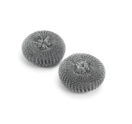 Ensemble de 2 boules de nettoyage à mailles d'acier