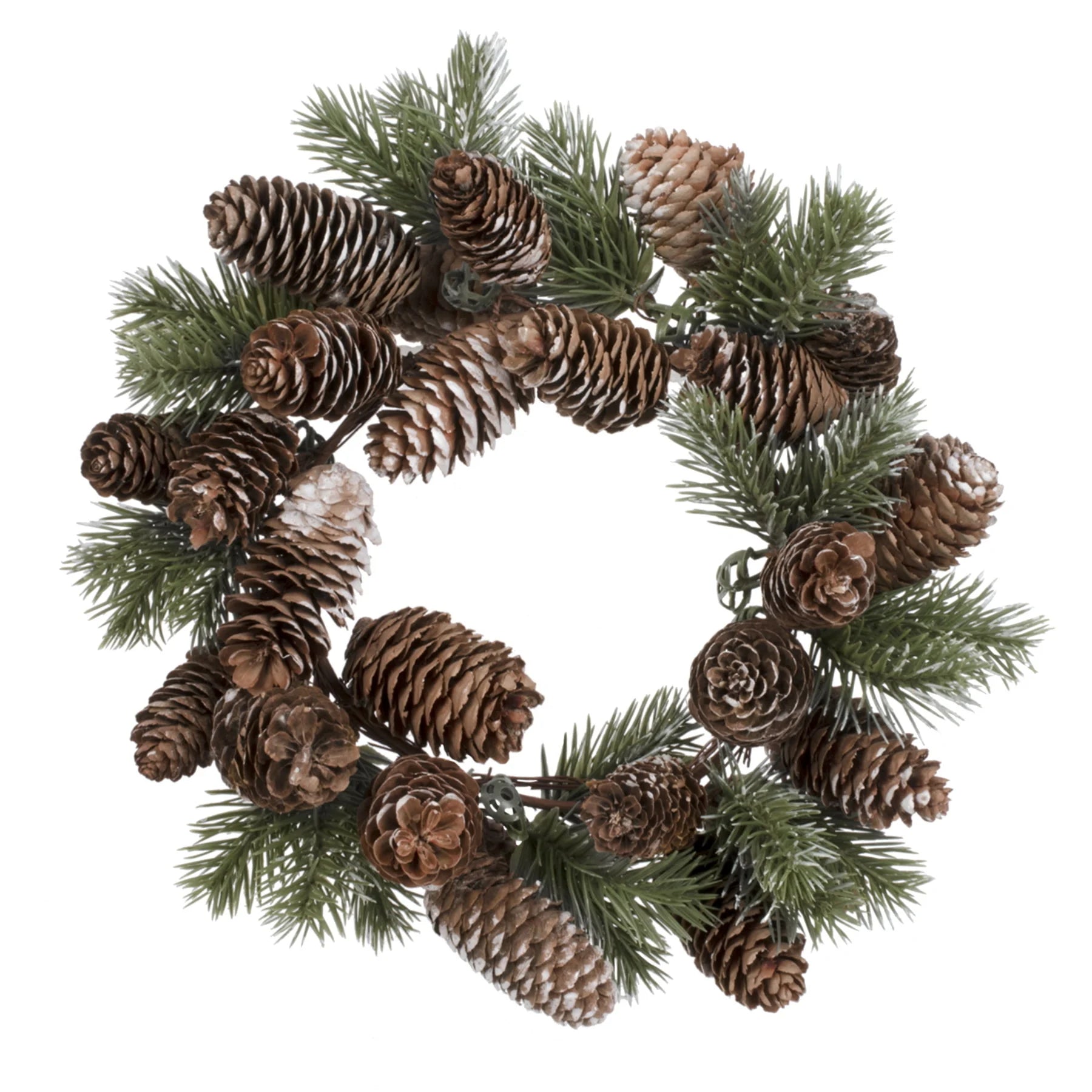 5" Pine Cone Candle Wreath