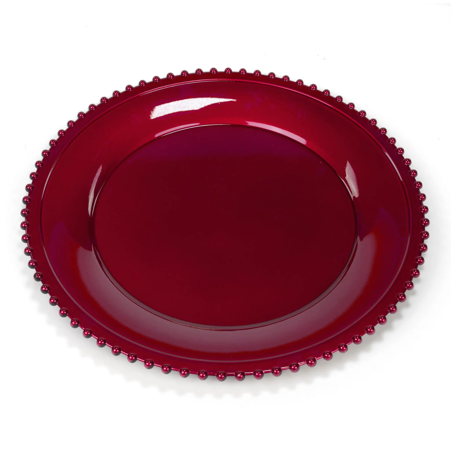 Assiette Rouge avec motif billes