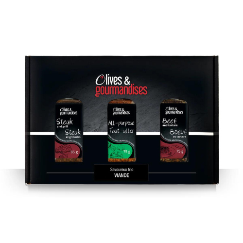 Trio d'épices Viande - Olives et Gourmandises