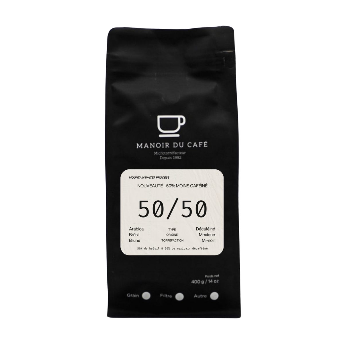 Café 50/50 400 g – Manoir du Café