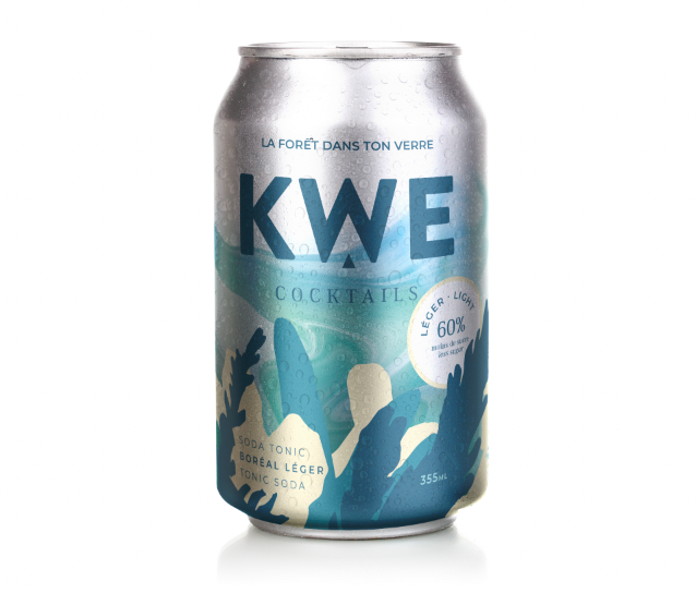 Soda tonique léger 355ml - Kwe Cocktails