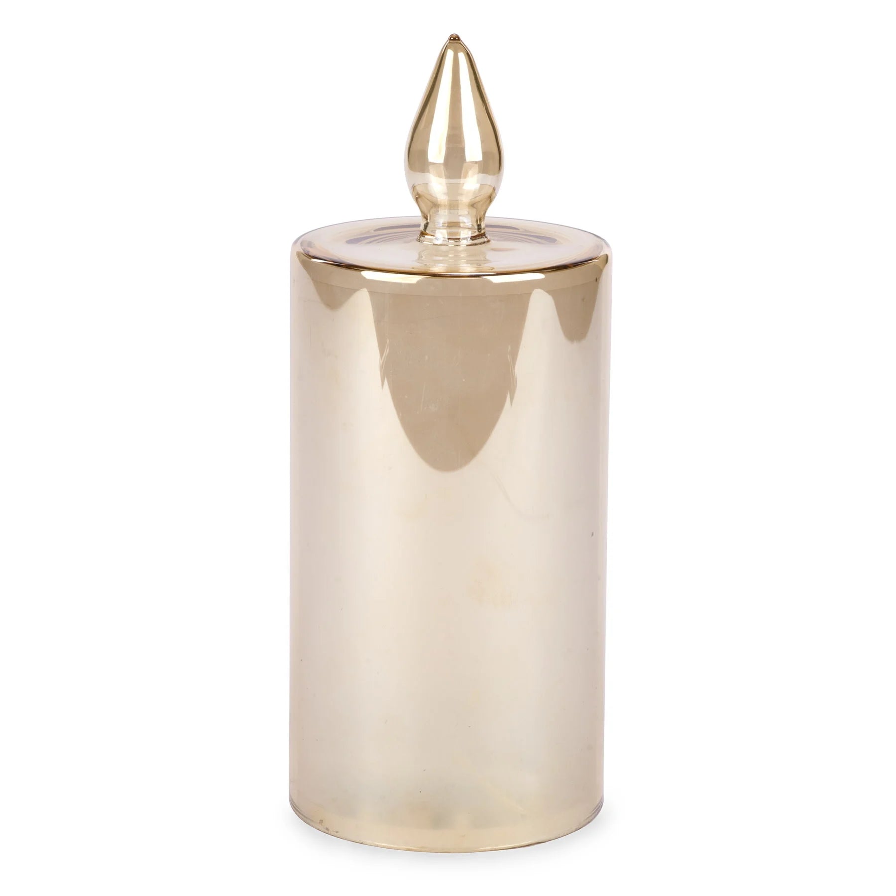 Chandelle dorée sans flamme 8"