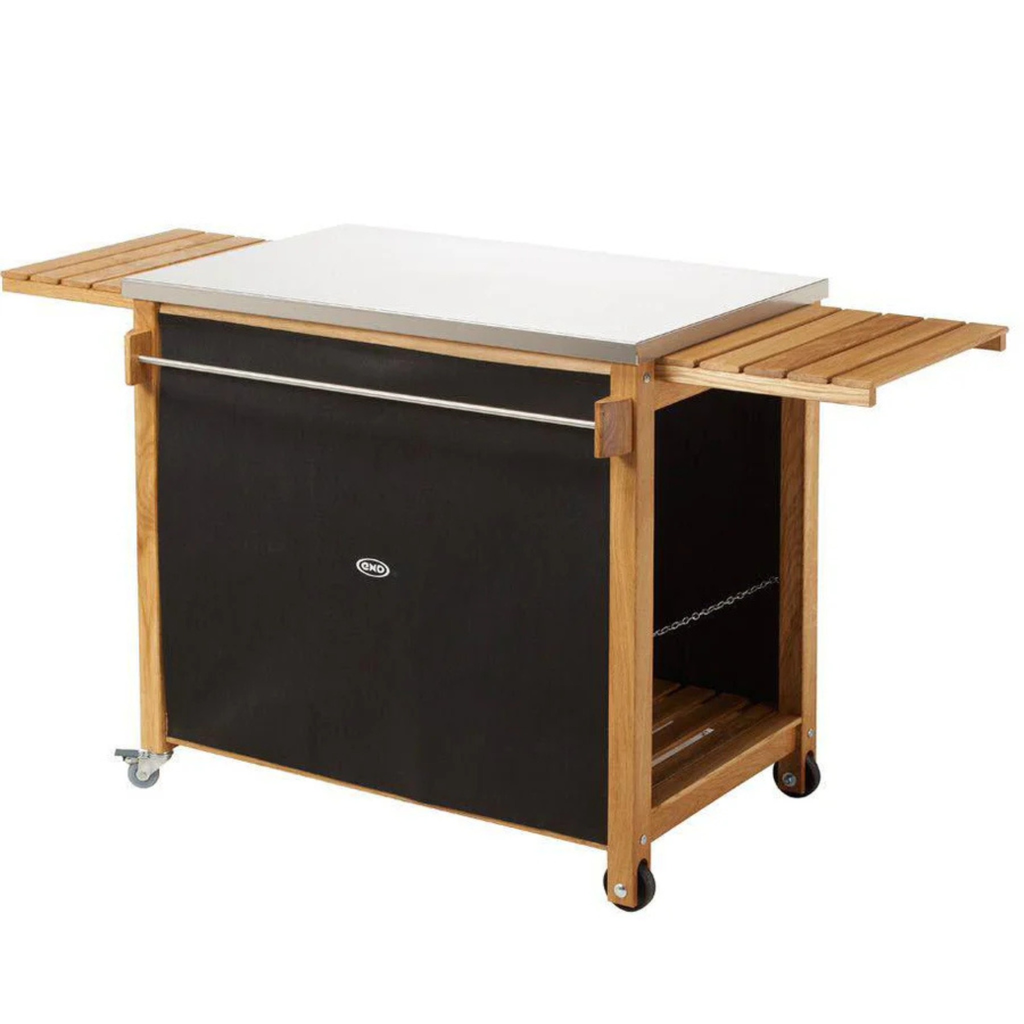 Chariot roulant en bois et stainless pour Plancha - ENO