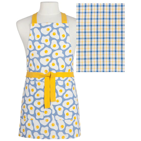 Egg Pattern Apron and Dish Towel Set