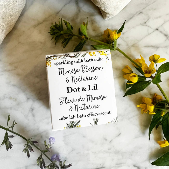 Cube de lait effervescent Mimosa et nectarine -