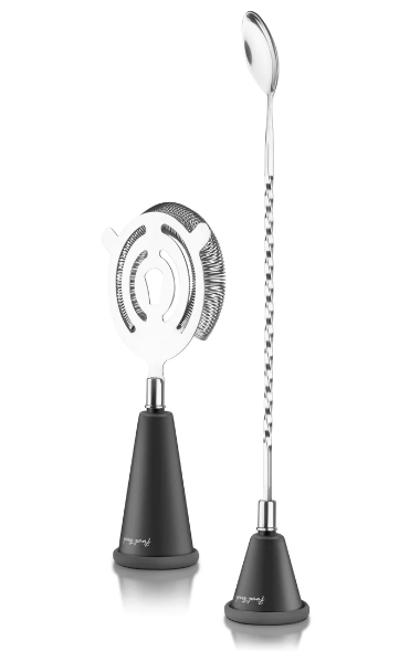 Ensemble de cuillère et passoire avec doseur intégré Noir - Final Touch