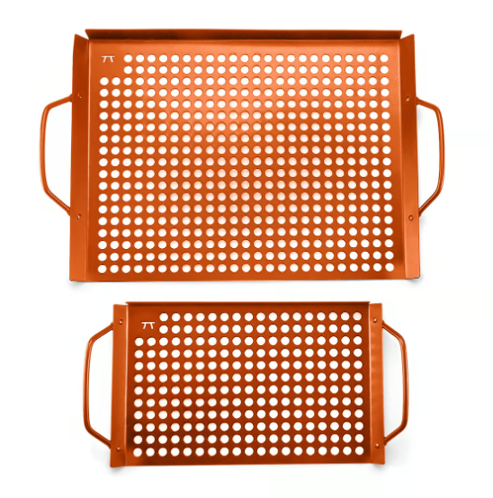 Set of 2 non-stick copper cooking grates