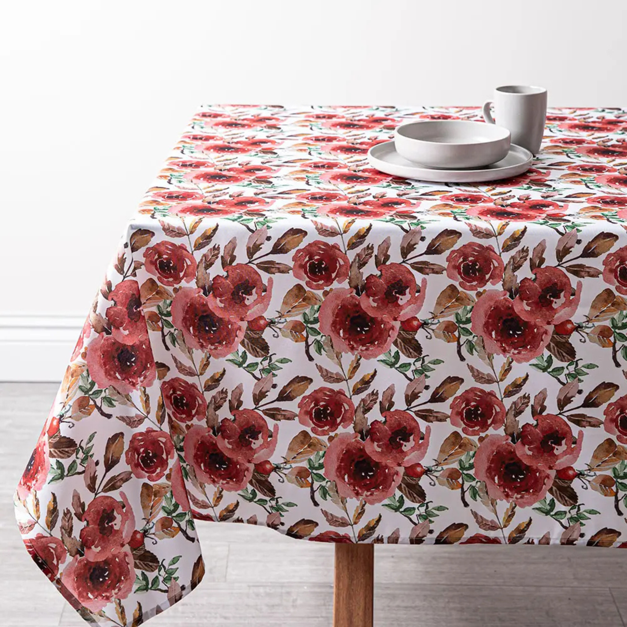 Nappe rectangulaire en polyester imprimée Rose 58" x 94"