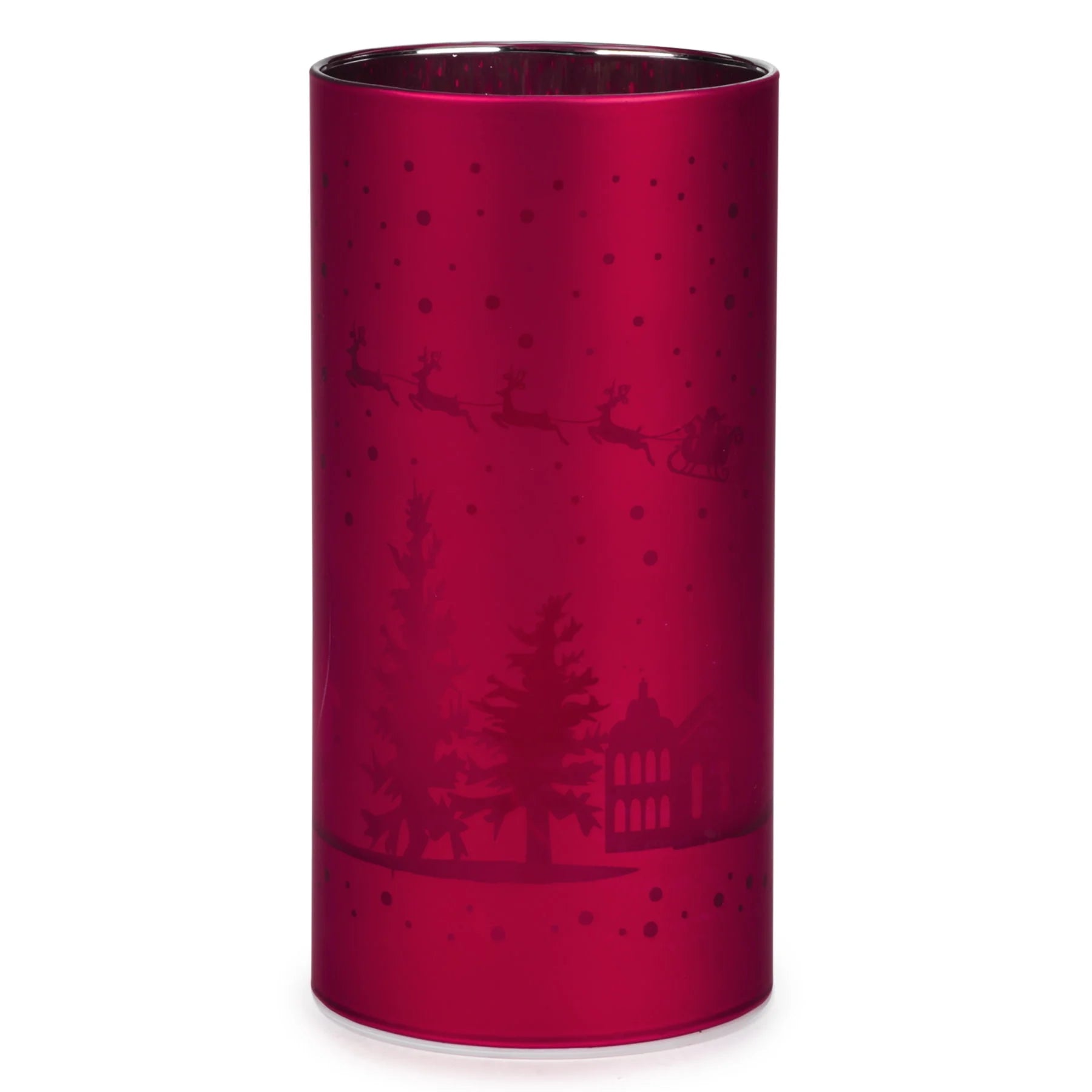 Chandelier en verre rouge Noël 6"