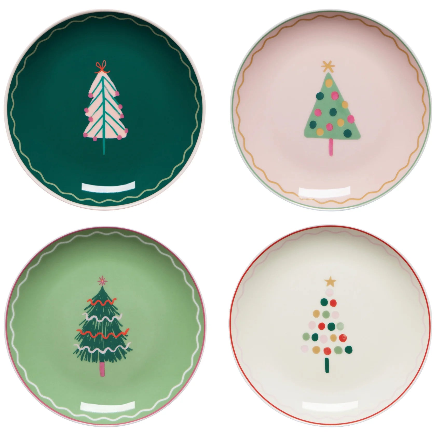 Ensemble de 4 assiettes Glitzmas