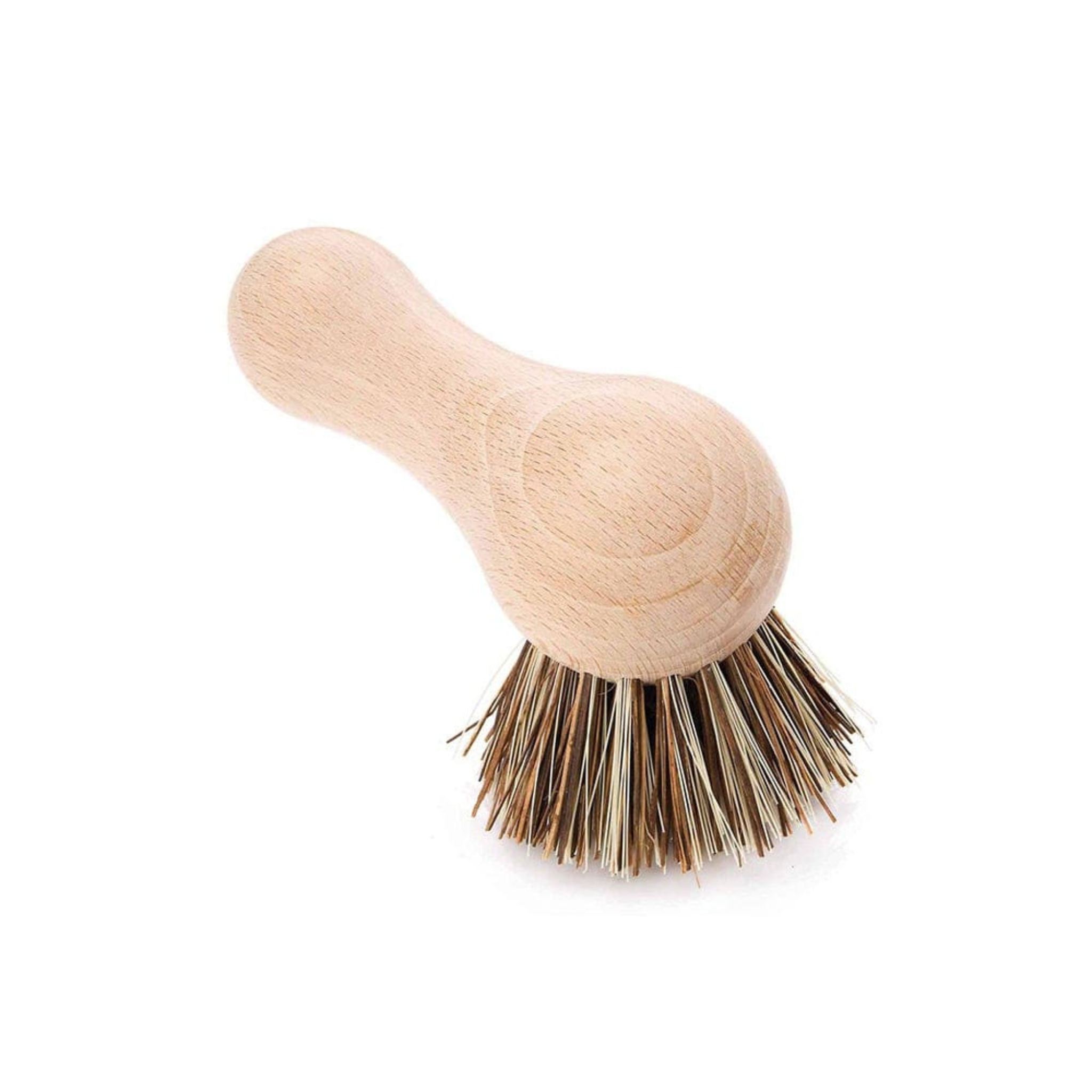 Brosse à casseroles avec poils rigides en fibres végétales