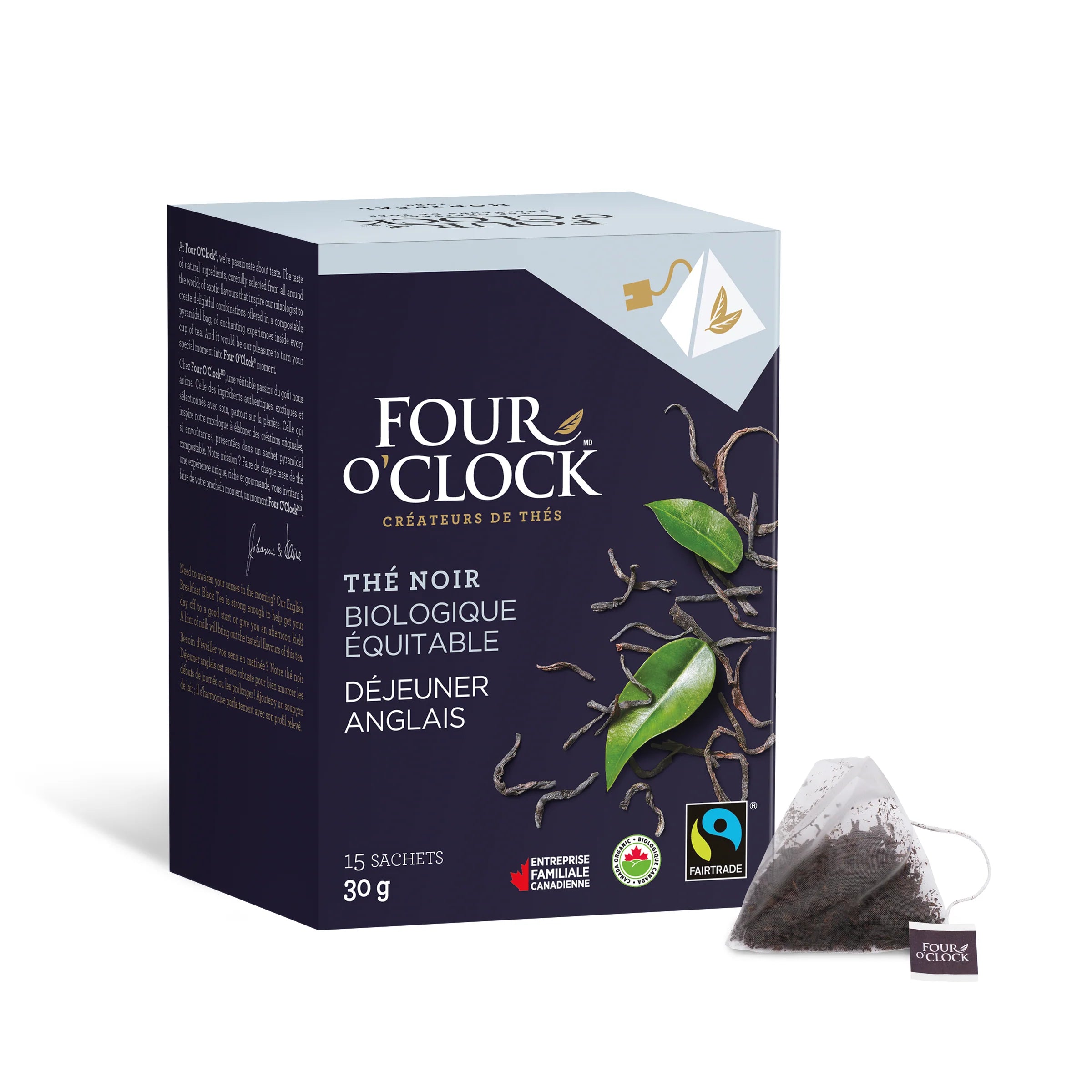 Thé noir biologique Déjeuner anglais 15 sachets - Four o'clock