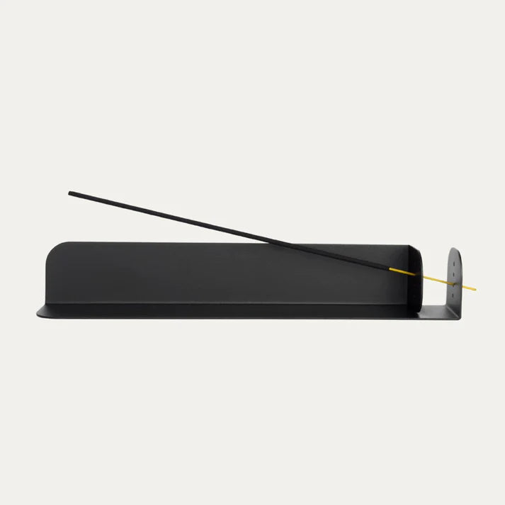 Matte Black Metal Incense Burner - Moodgie